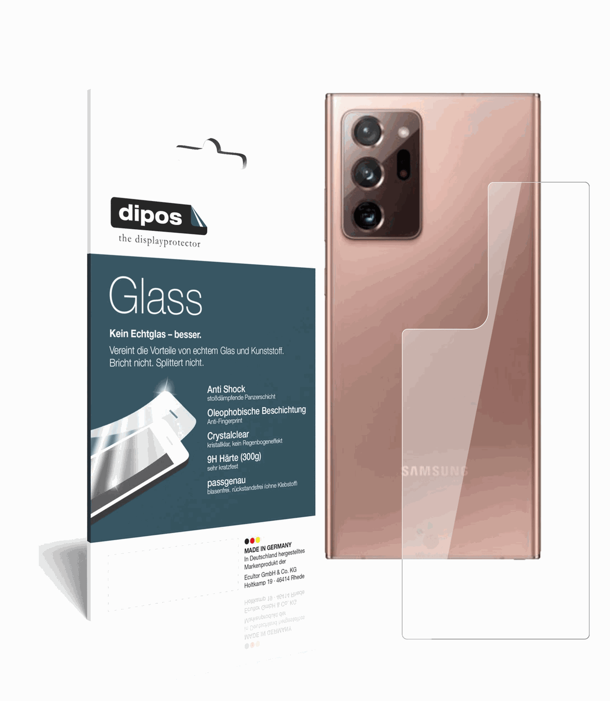 2x Screen Protector for Samsung Galaxy Note 20 Ultra 5G back Flexible Glass 9H