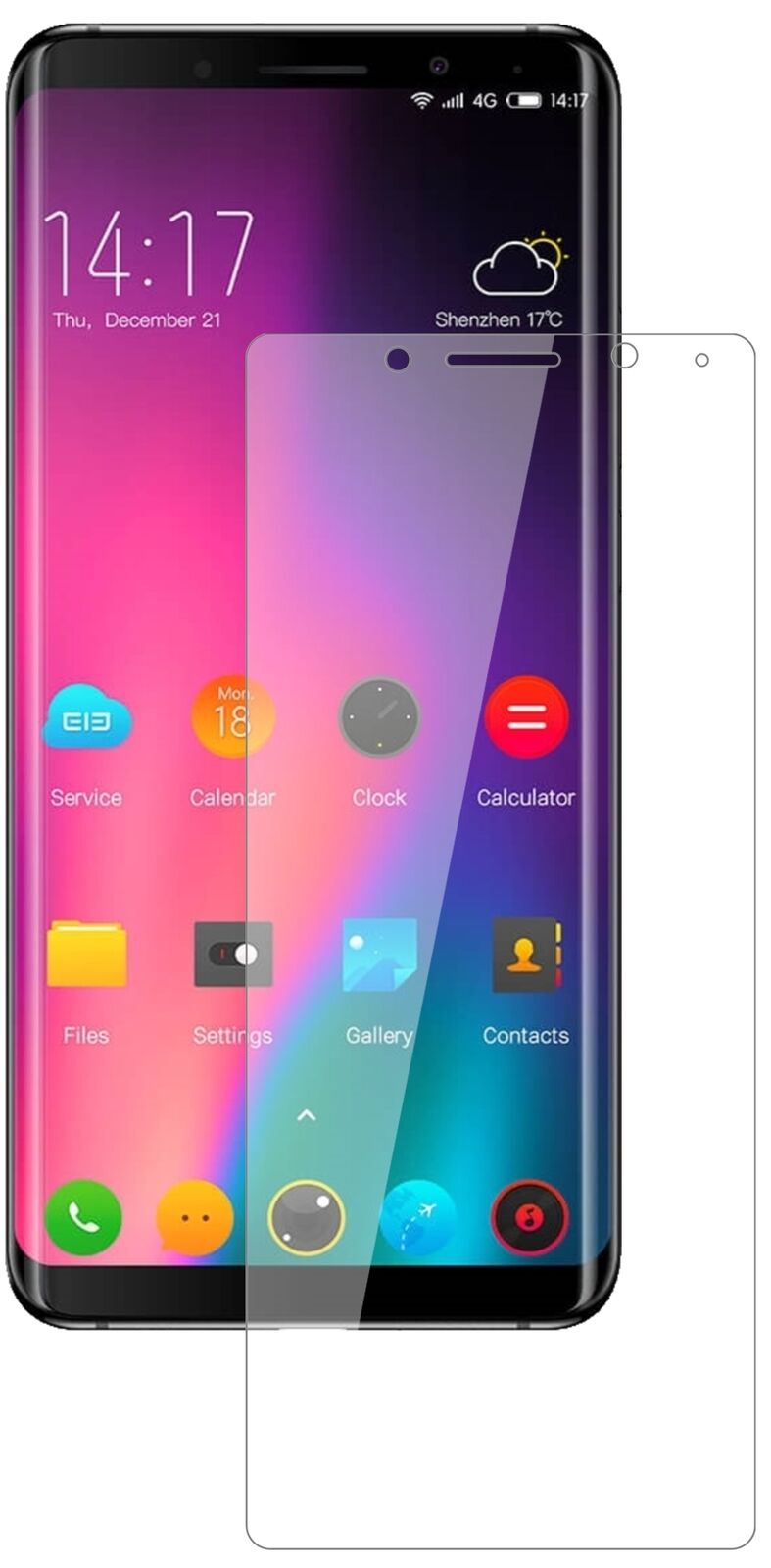 1x 9H Screen Protector for Elephone U Pro Tempered Glass