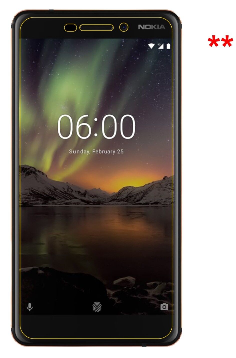 Dünne und klare Folie passend zugeschnitten für Nokia 6 (2018)