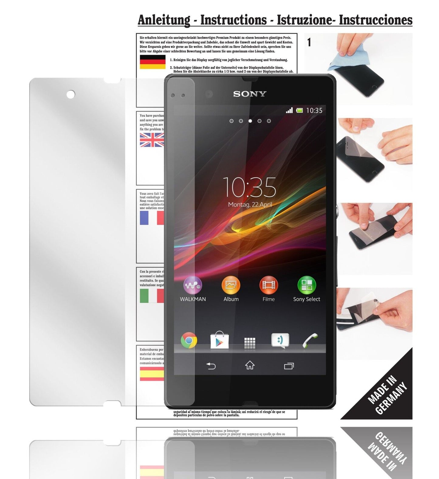 6x Screen Protector Clear for Xperia Z Sony Screen Protector