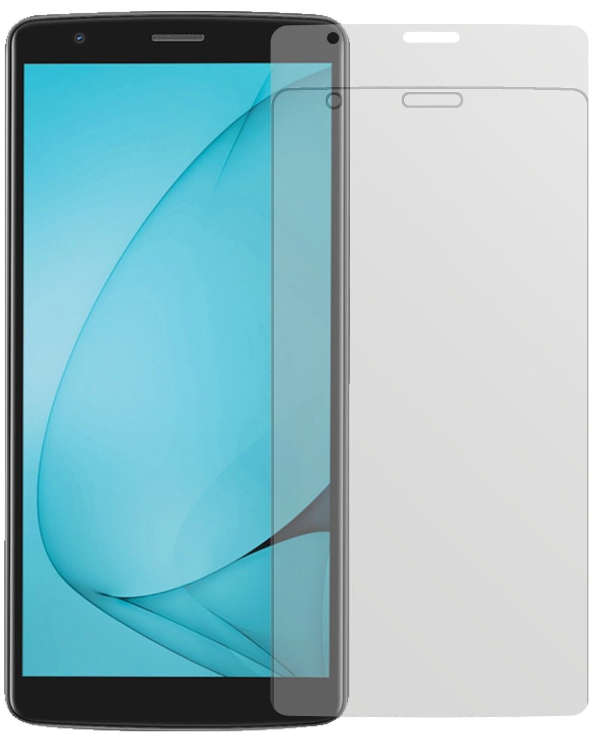 Matte Displayschutzfolie von dipos passend für Blackview A20, präziser Zuschnitt und blasenfrei montiert