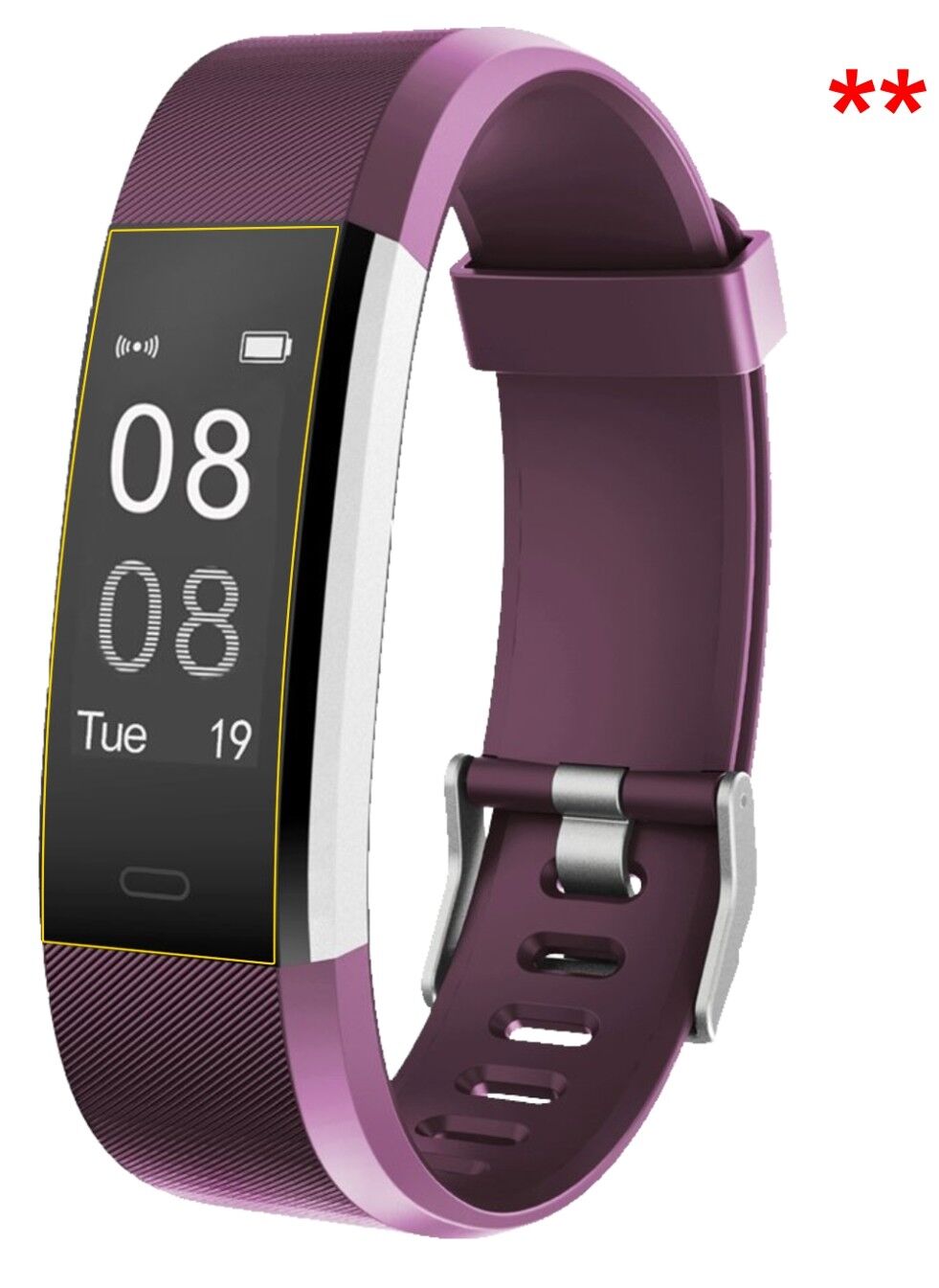 Dünne und klare Folie passend zugeschnitten für Yamay Fitness Armband SW333