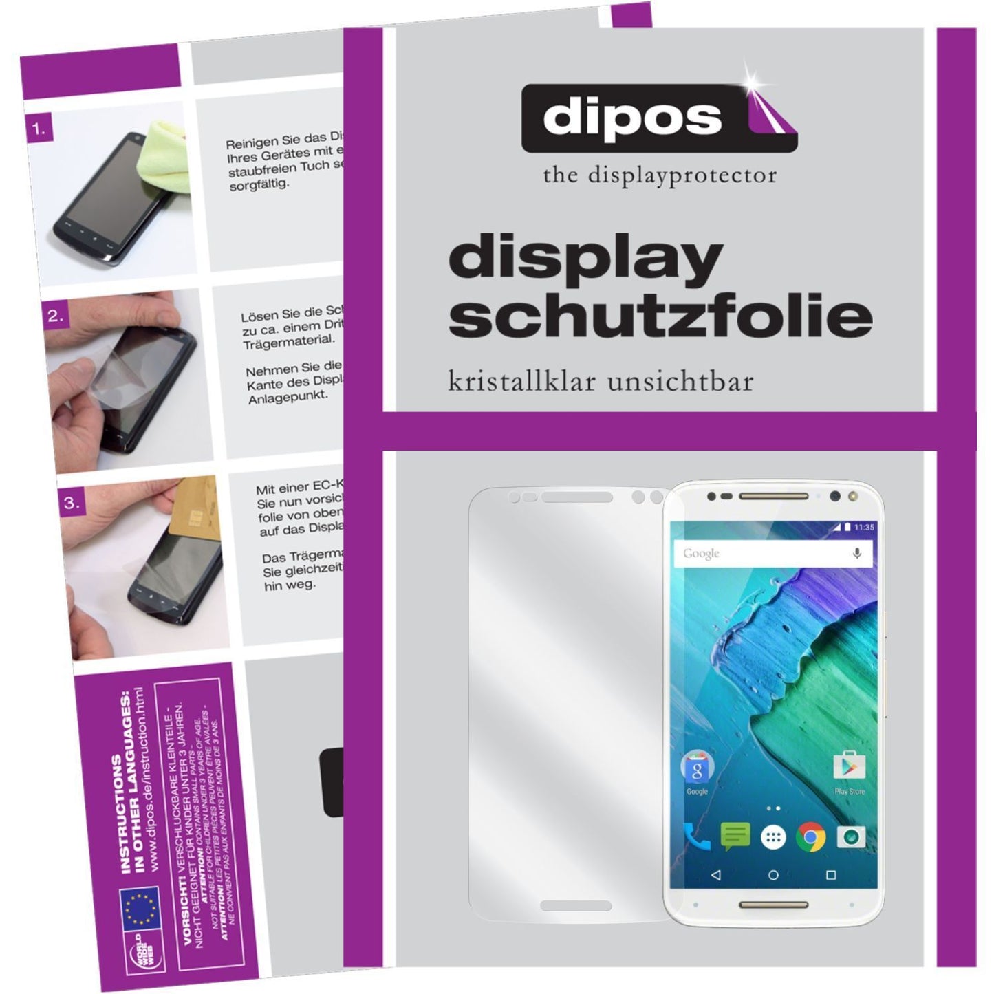 6x Schutzfolie klar für Moto X Style Motorola Display-Schutzfolie