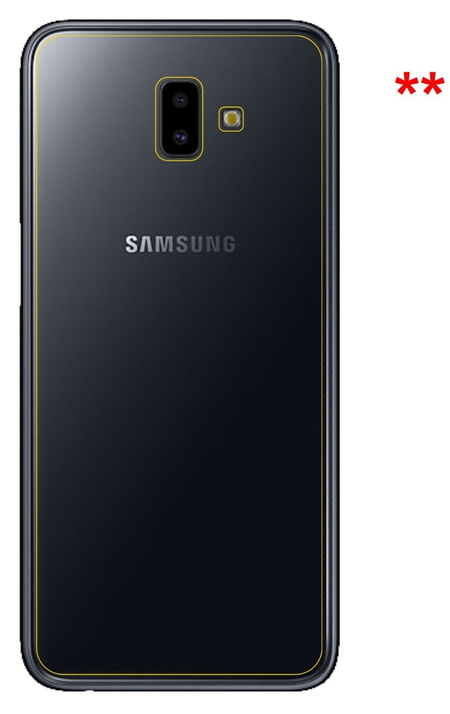 1x 9H Schutzfolie matt für Samsung Galaxy J6 Plus (2018) Rückseite Panzerfolie
