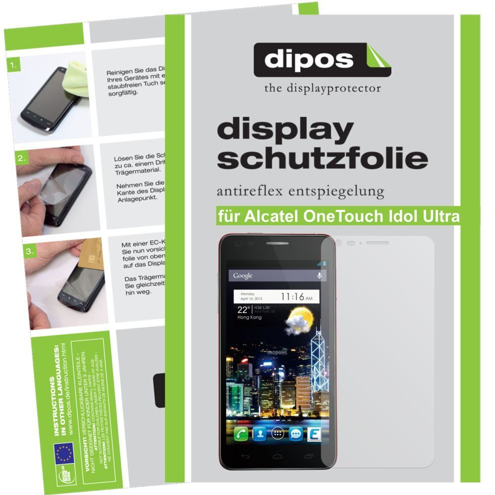 2x Schutzfolie matt für One Touch Idol Ultra Alcatel Display-Schutzfolie