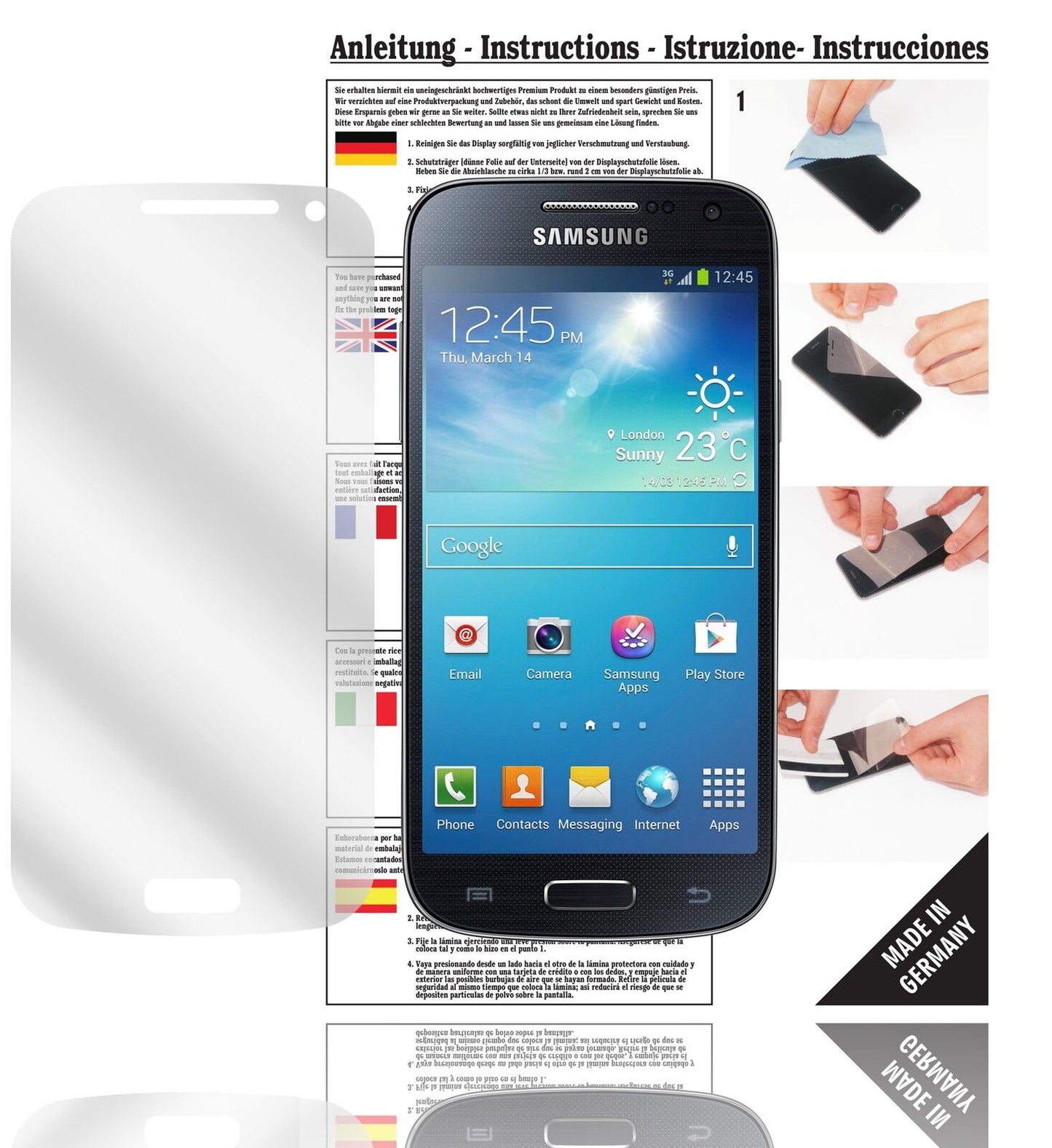 6x Screen Protector for Galaxy S4 mini Samsung Crystal Clear