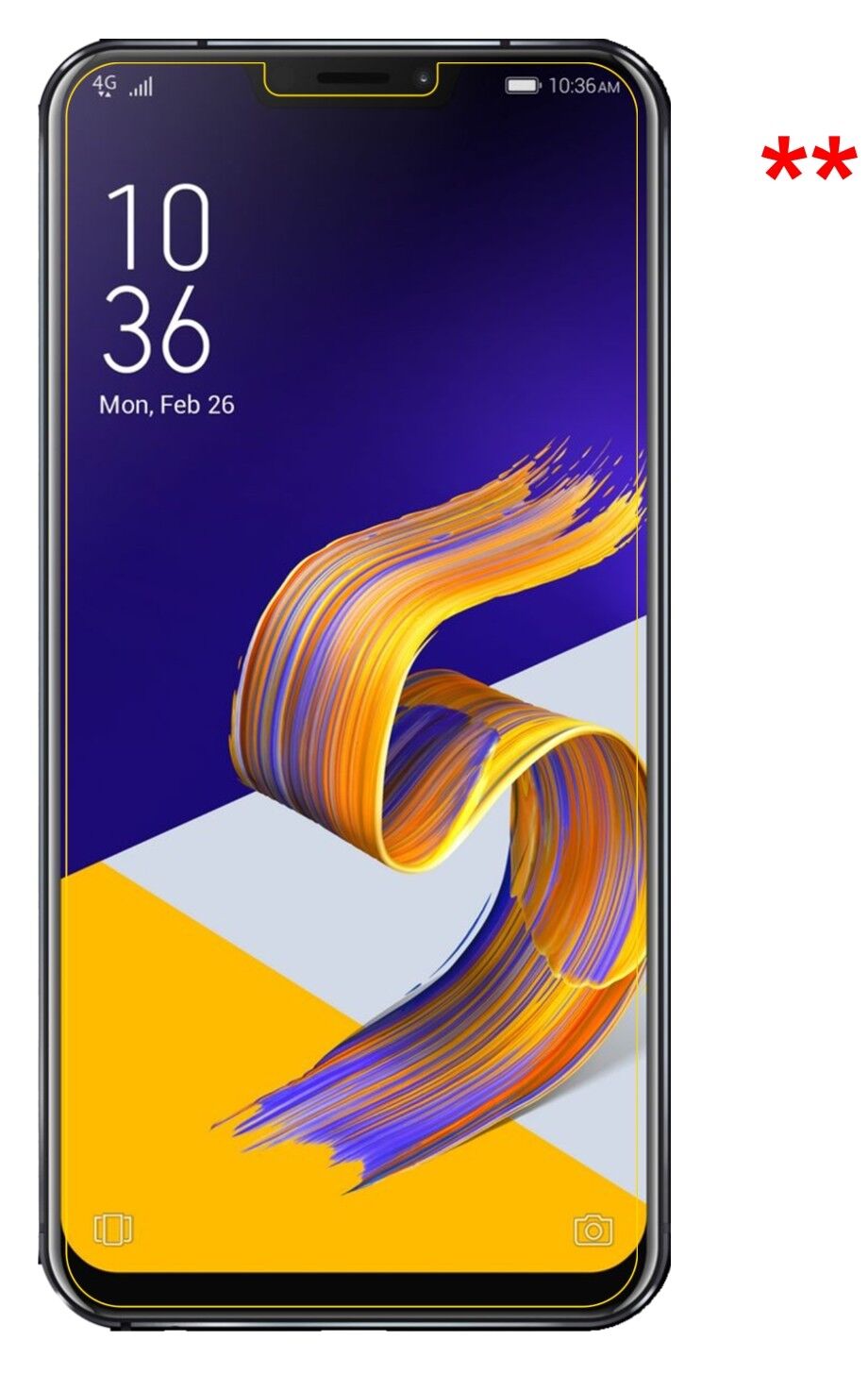 Dünne und klare Folie passend zugeschnitten für Asus Zenfone 5 ZE620KL