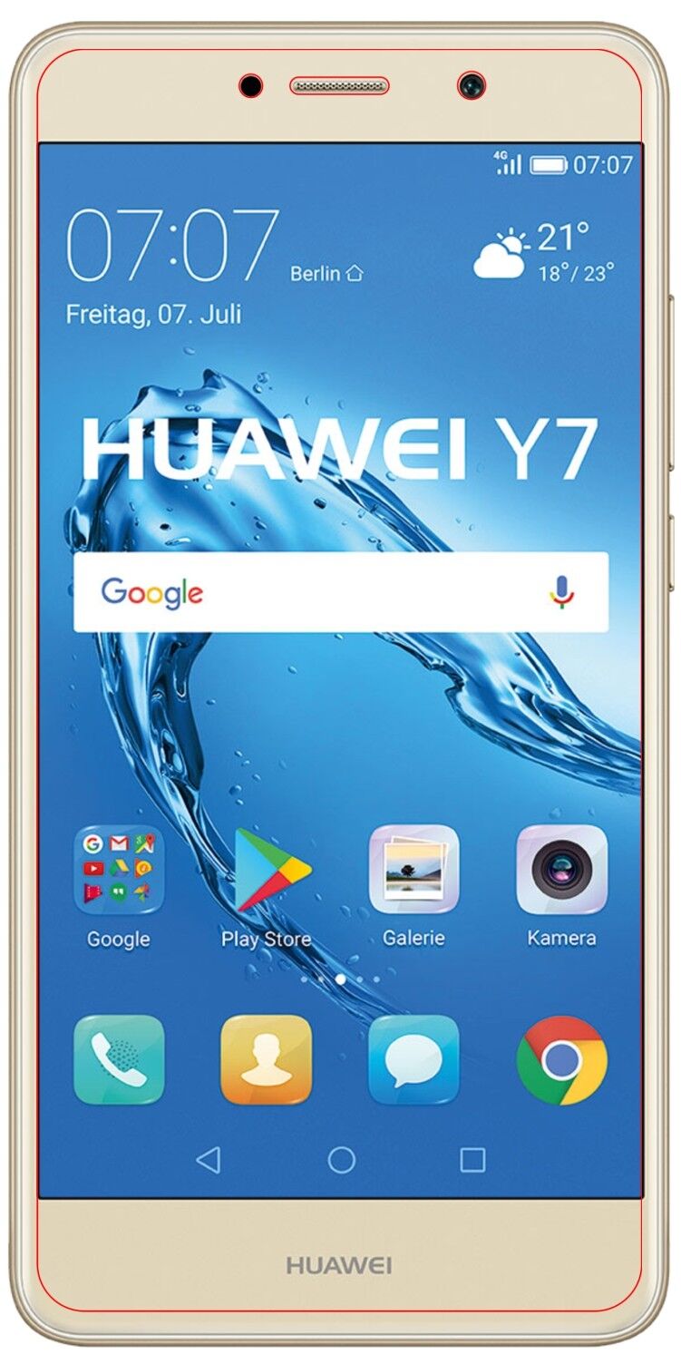 1x 9H Screen Protector for Huawei Y7 (2017) Tempered Glass Film