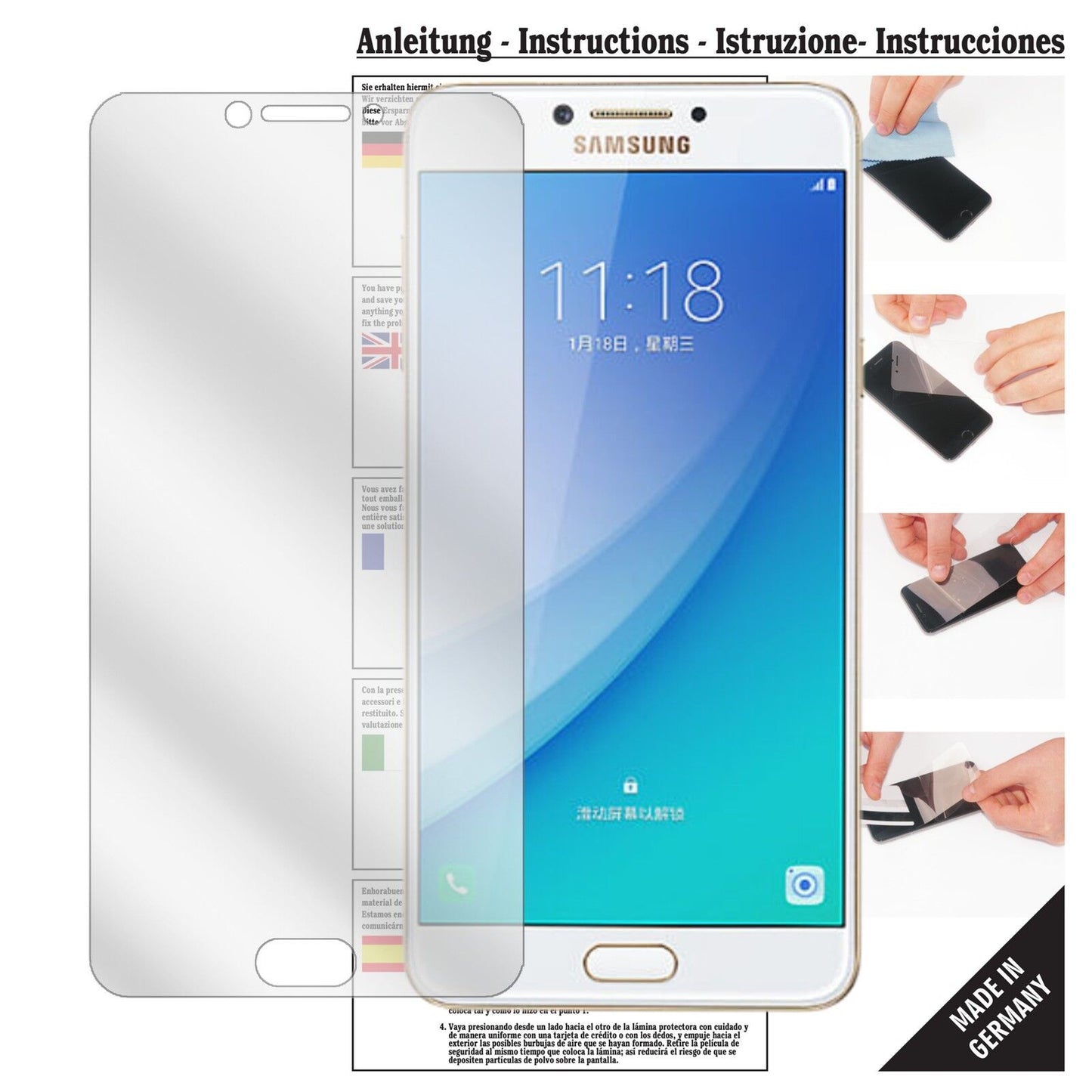 6x Screen Protector for Samsung Galaxy C7 Pro Crystal Clear