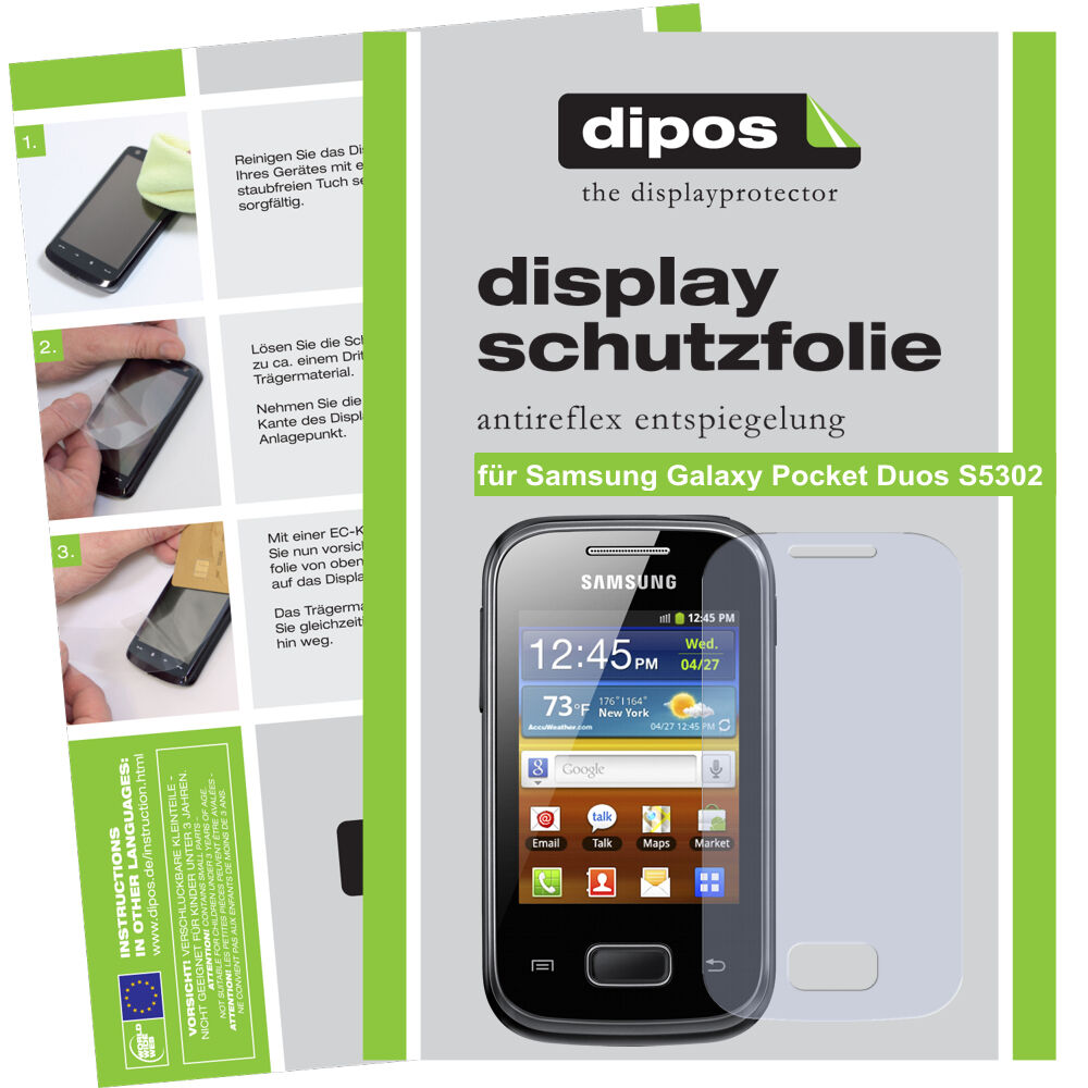 1x Screen Protector for Samsung Galaxy Pocket Duos S5302 protection anti glare