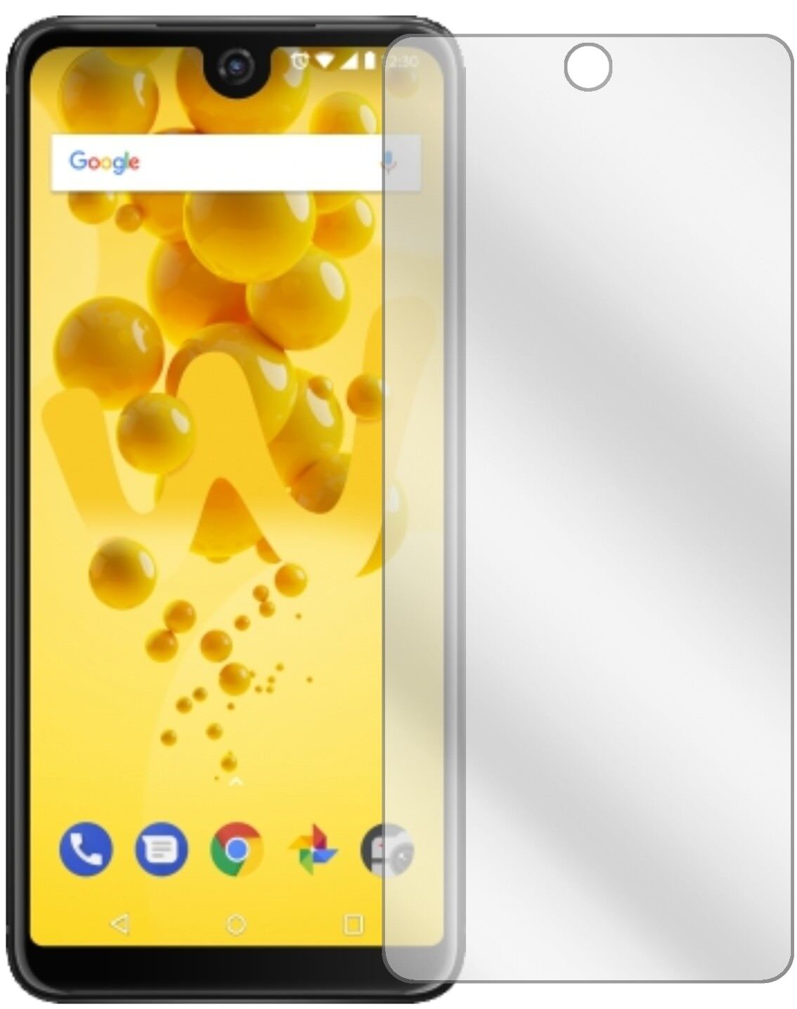 Klare Displayschutzfolie von dipos passend für Wiko View 2, präziser Zuschnitt und blasenfrei montiert