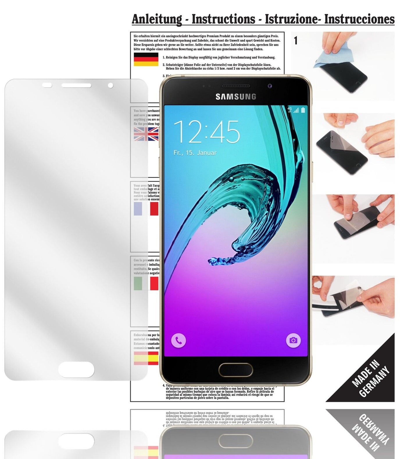 6x Clear Screen Protector for Galaxy A5 (2016) Samsung Display Protective Film