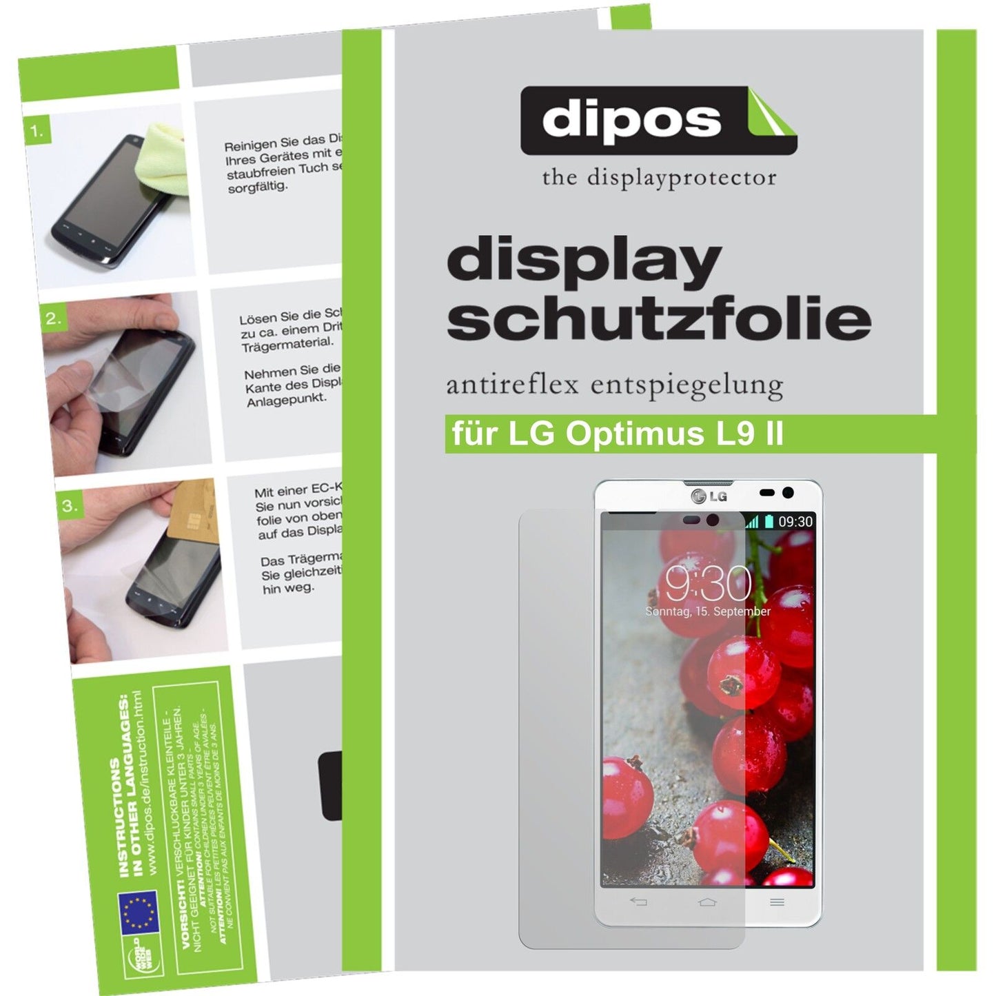 dipos 2x Matte Screen Protector for LG Optimus L9 2