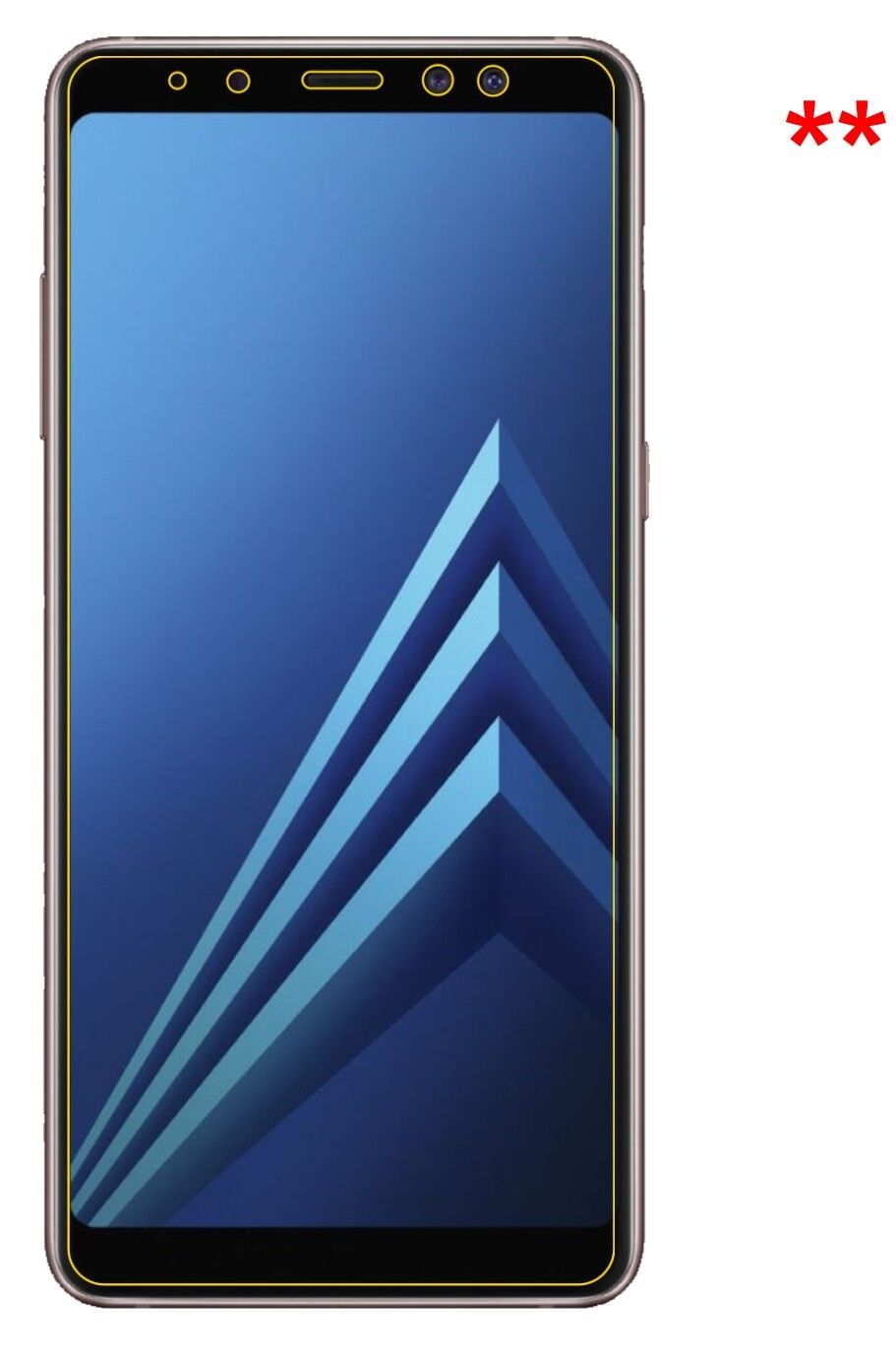 Dünne und klare Folie passend zugeschnitten für Samsung Galaxy A8 (2018)