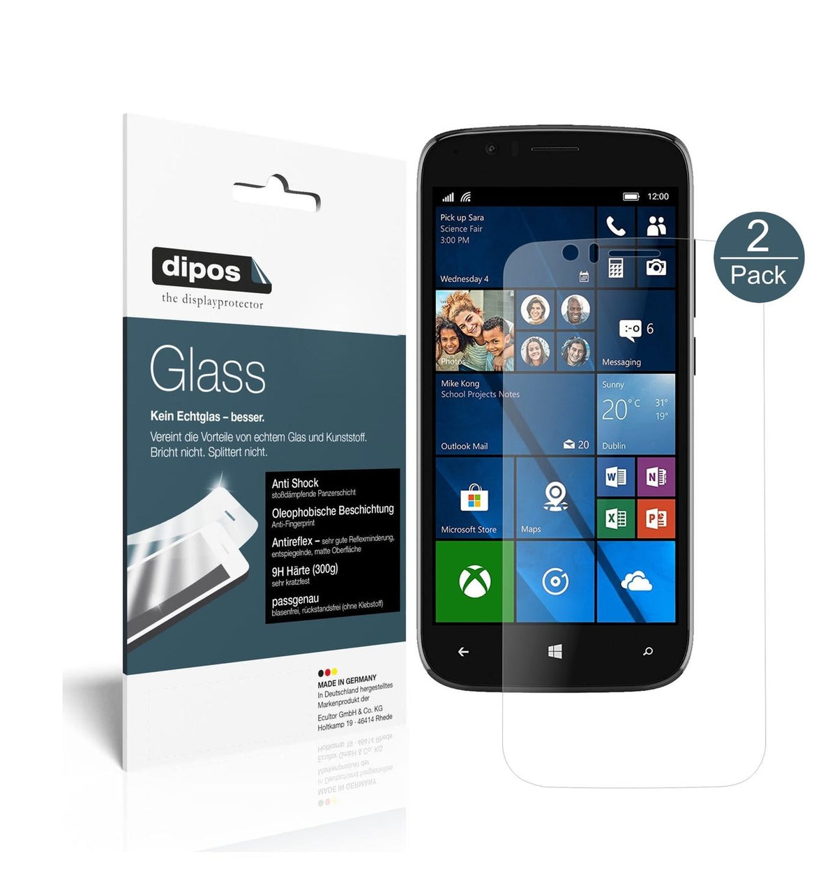 dipos 2x 9H Matte Screen Protector for Wileyfox Pro