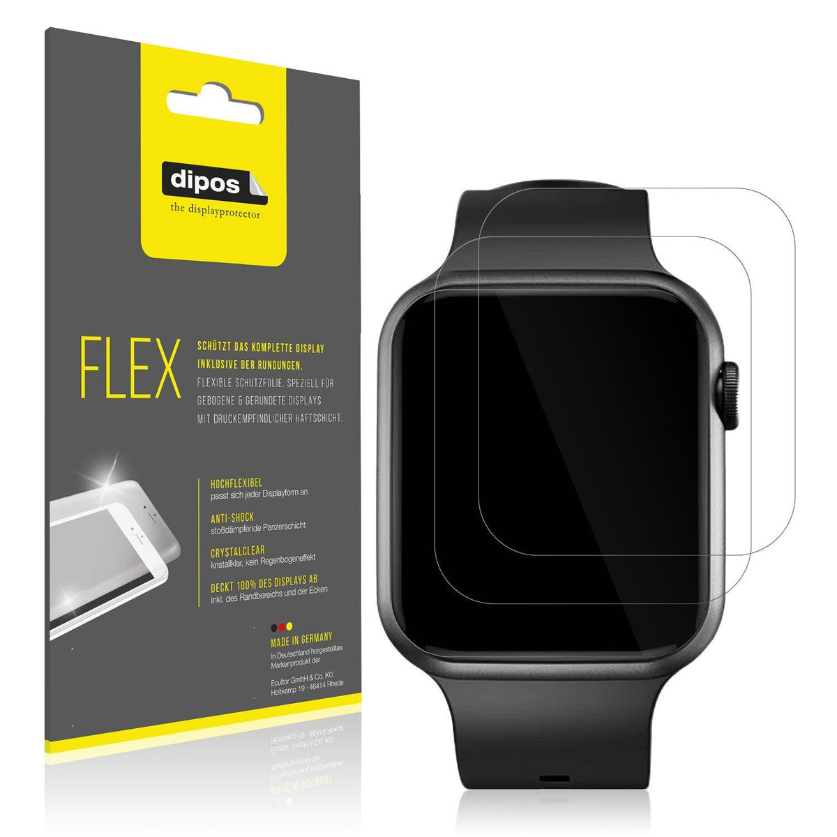 Klare Displayschutzfolie von dipos passend für Fireboltt Ring Plus, 100% Displayabdeckung und blasenfreie Montage