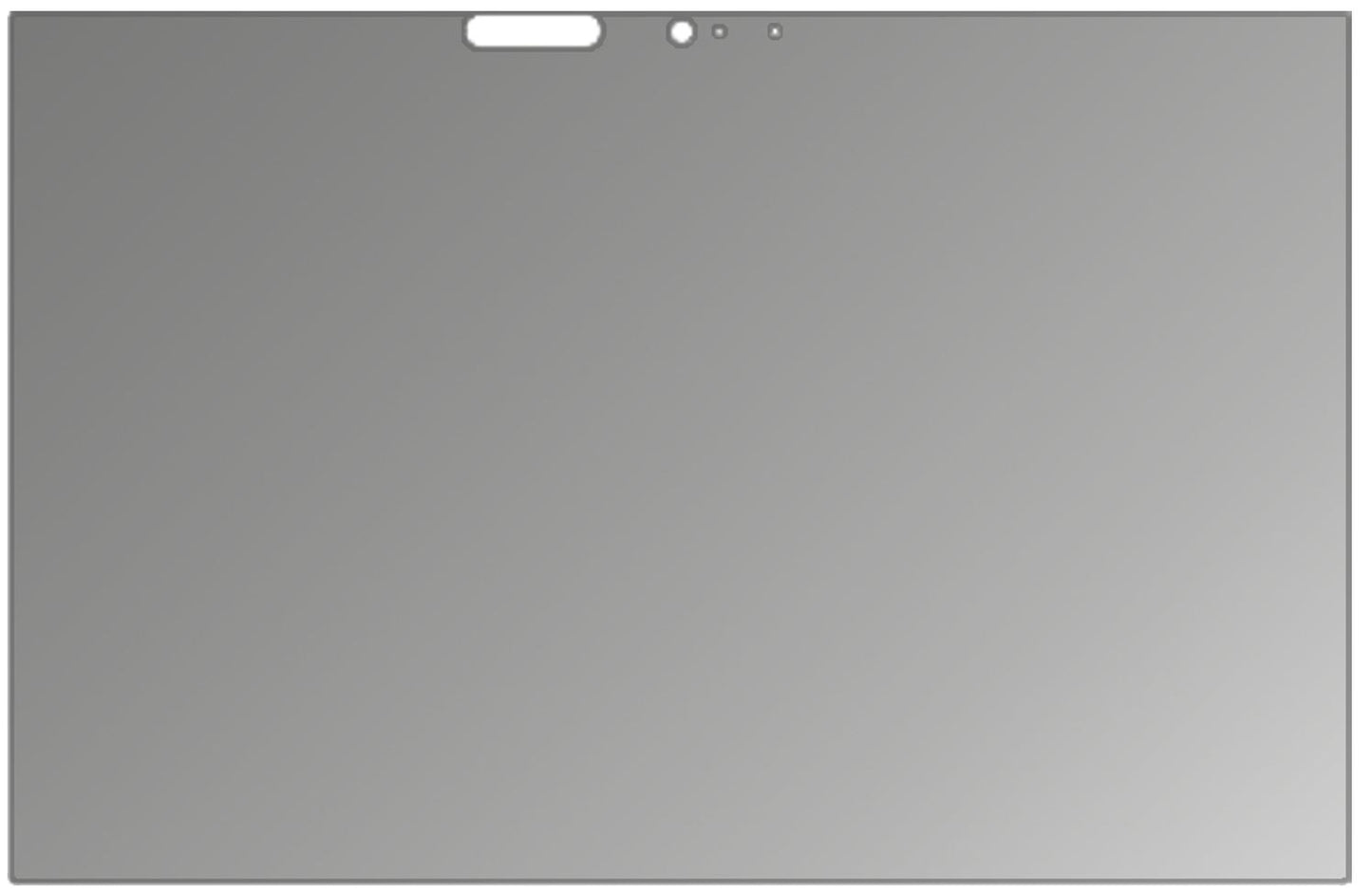 LenovoThinkPad T570 mit aufgebrachtem dipos Displayschutz, der seitliche Einblicke blockiert
