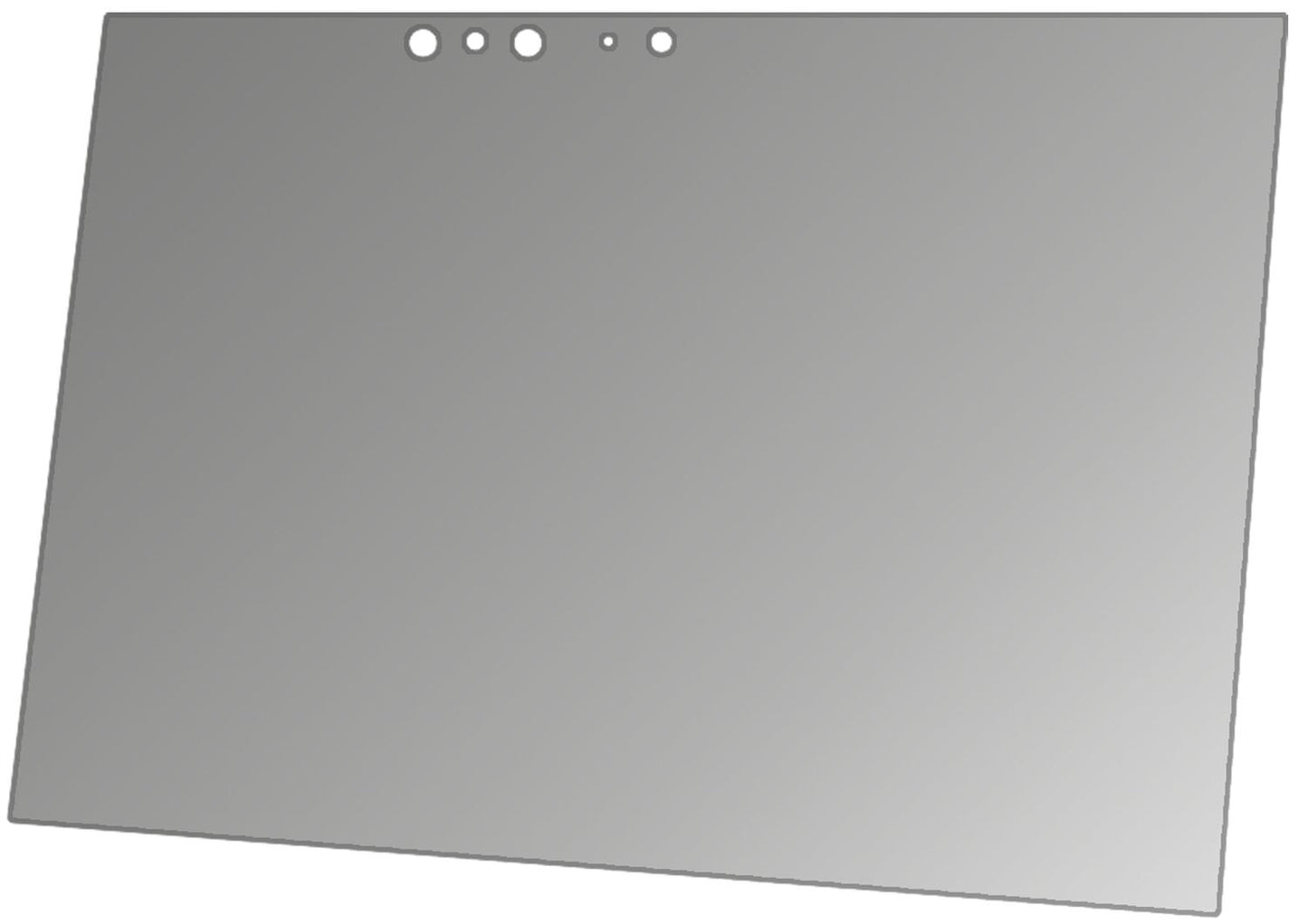 ToshibaPortégé X20W mit aufgebrachtem dipos Displayschutz, der seitliche Einblicke blockiert