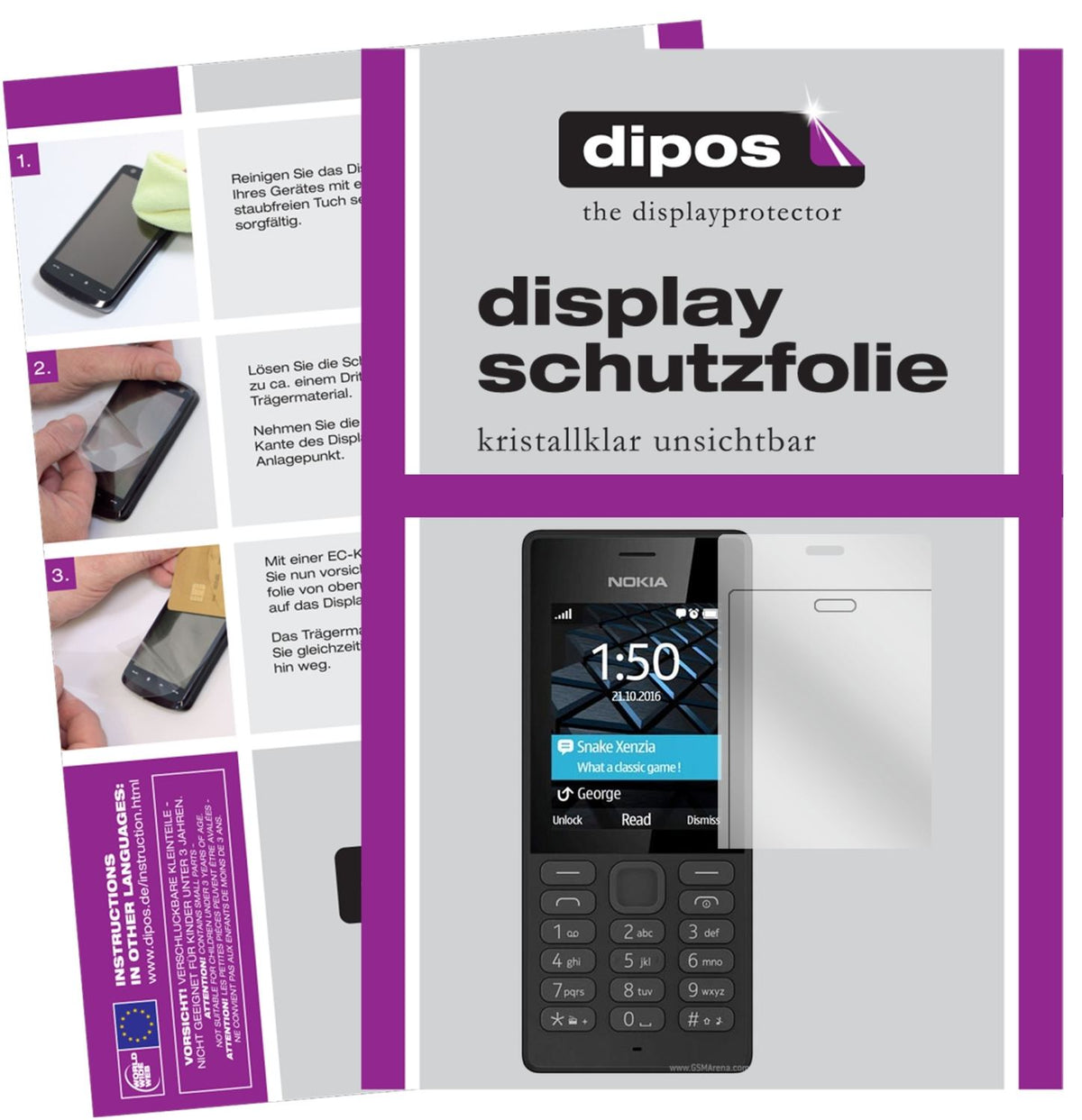 2x Clear Protective Film for Nokia 150 Display Protector