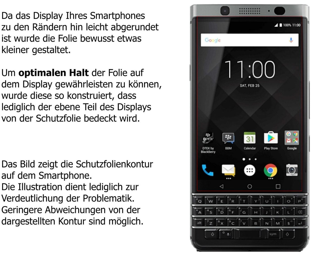 dipos 2x Clear Screen Protector for Blackberry KeyOne