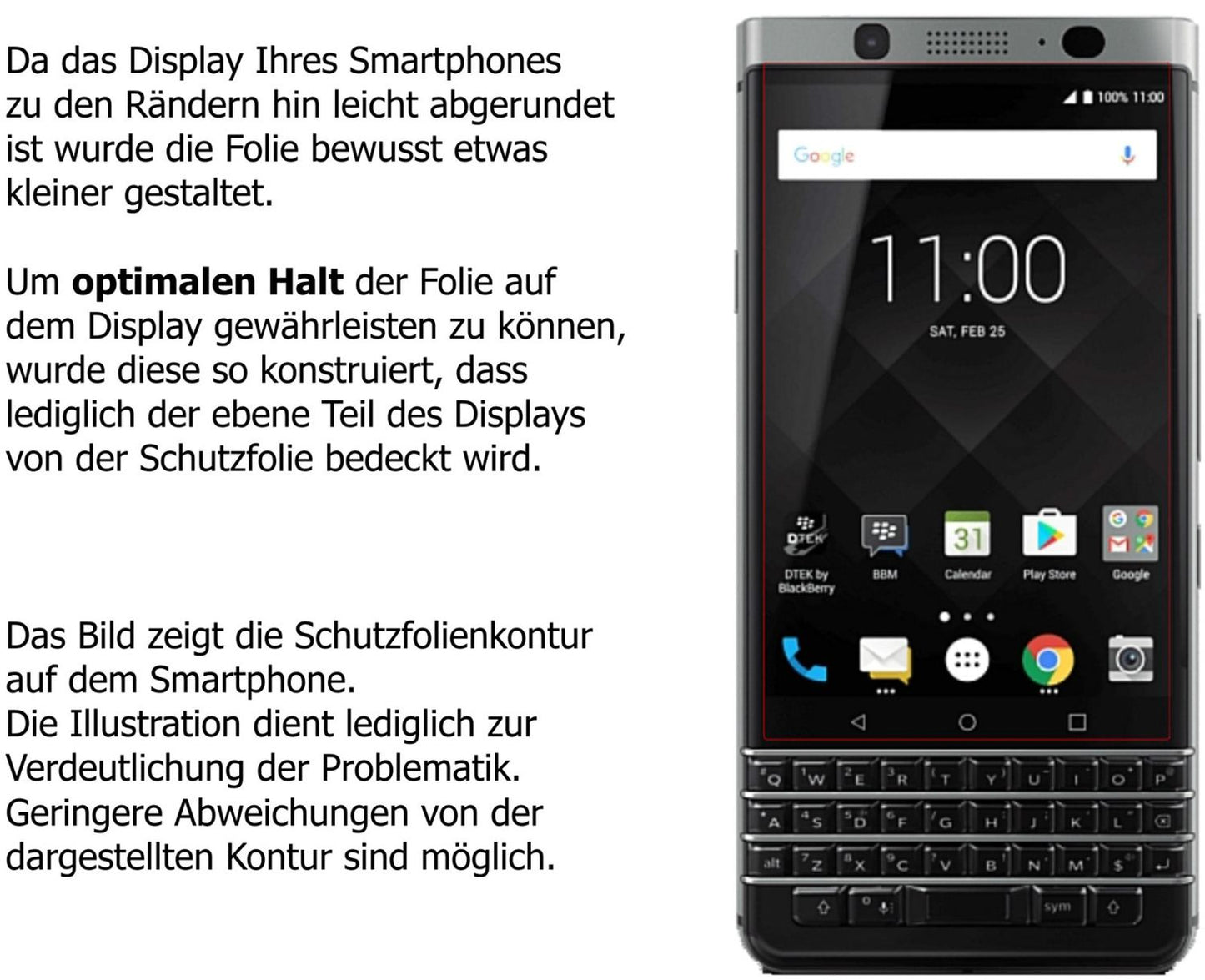 dipos 2x 9H Matte Screen Protector for Blackberry KeyOne