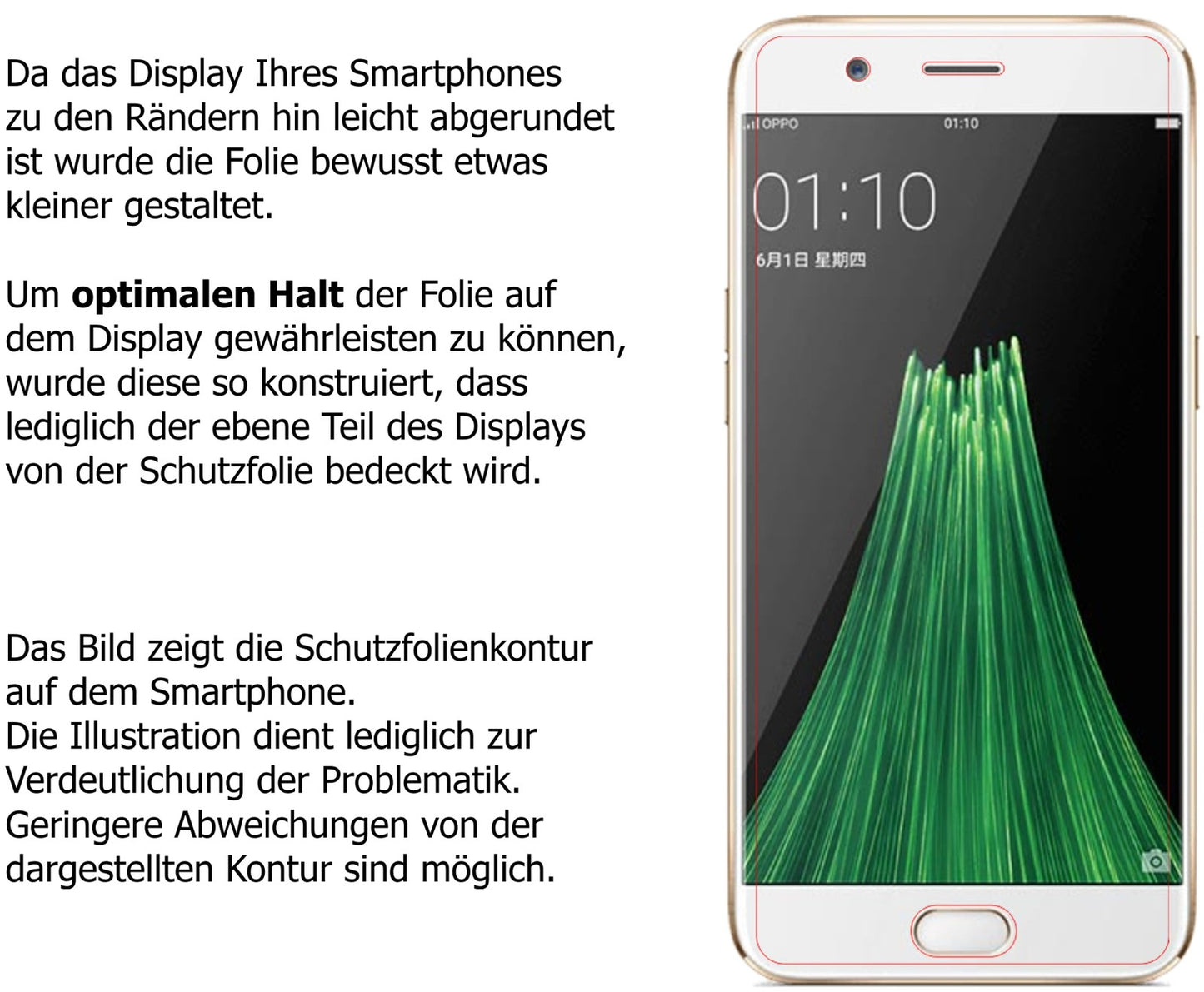 Privatsphäre-Schutz durch Sichtschutz-Folie passend zugeschnitten für Oppo R11