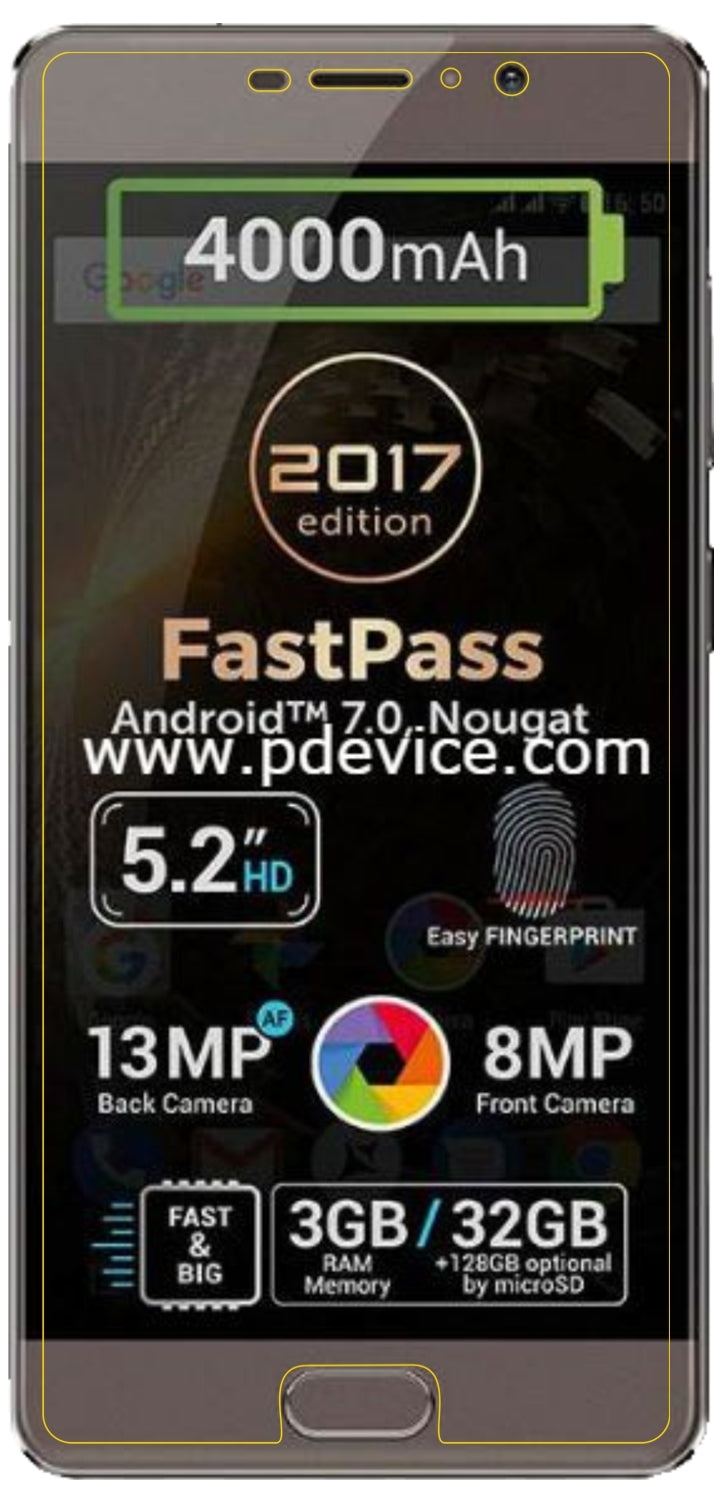2x Screen Protector for Allview P9 Energy Lite 2017 matte Flexible Glass 9H