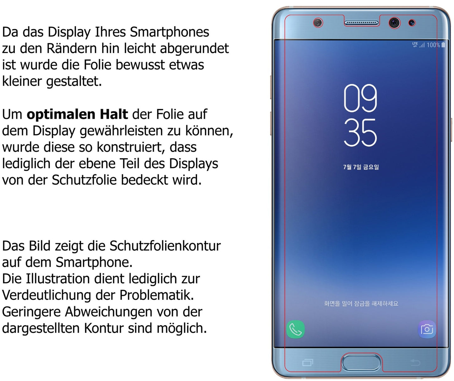 Privatsphäre-Schutz durch Sichtschutz-Folie passend zugeschnitten für Samsung Galaxy Note FE