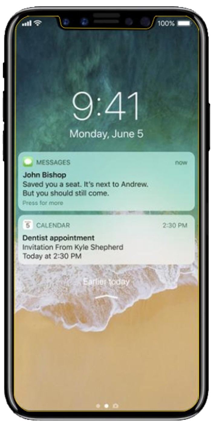 Dünne und klare Folie passend zugeschnitten für Apple iPhone X