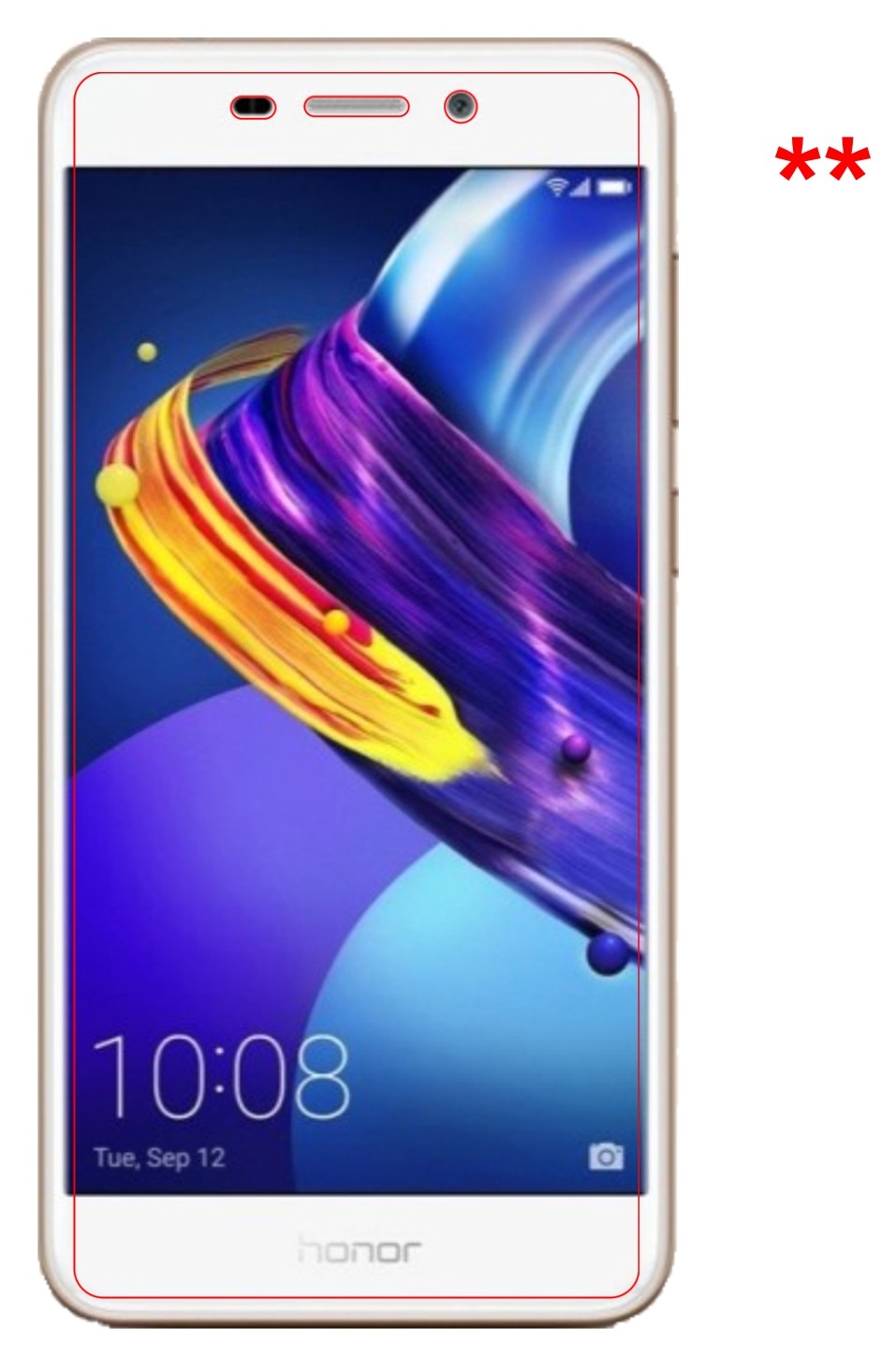 Dünne und klare Folie passend zugeschnitten für Huawei Honor 6C Pro