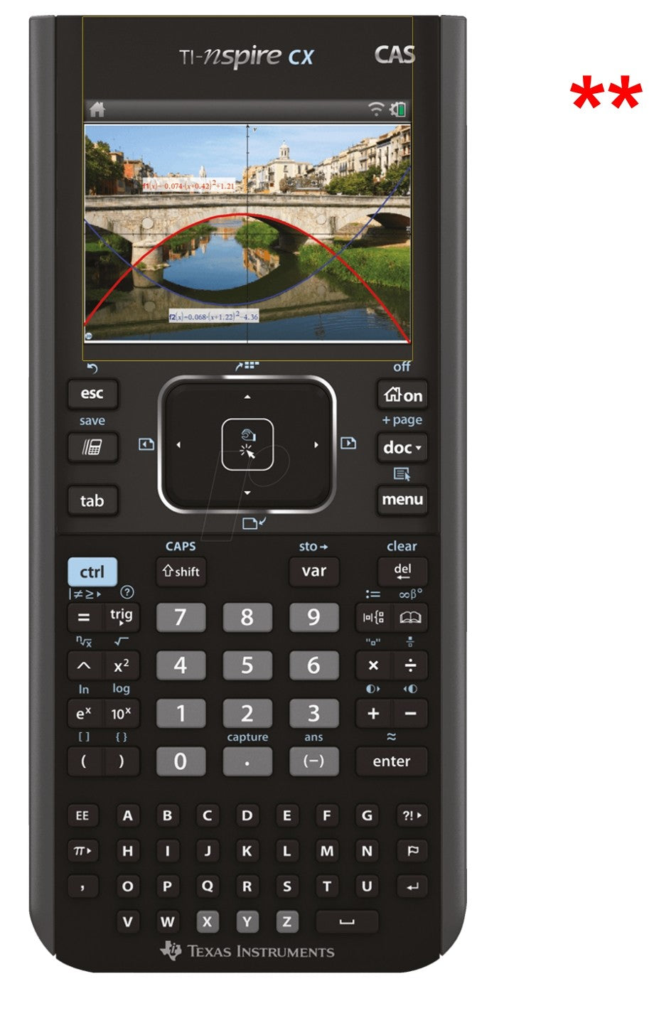 Dünne und klare Folie passend zugeschnitten für Texas Instruments TI Nspire CX CAS Taschenrechner