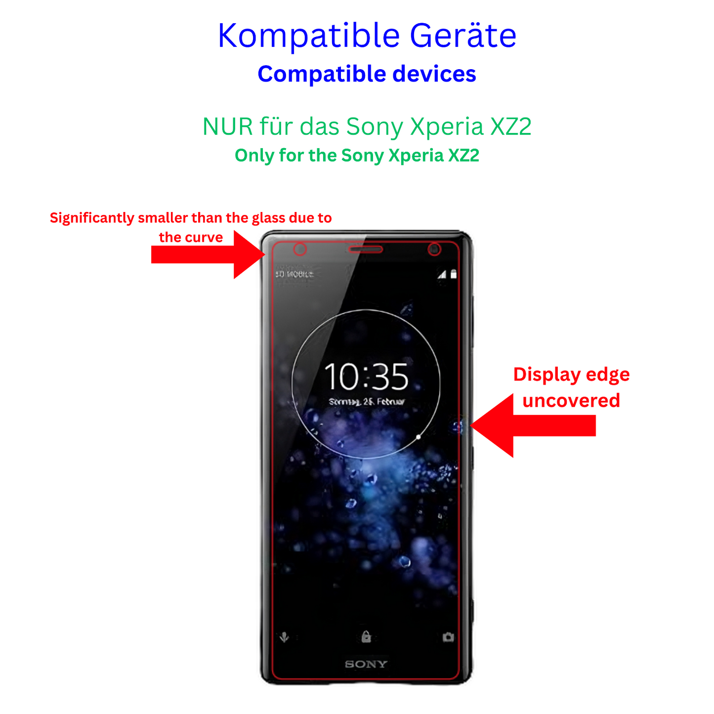 dipos Displayschutz für Sony Xperia XZ2 Premium, mattierte Oberfläche, robuste Festigkeit und perfekte Passform
