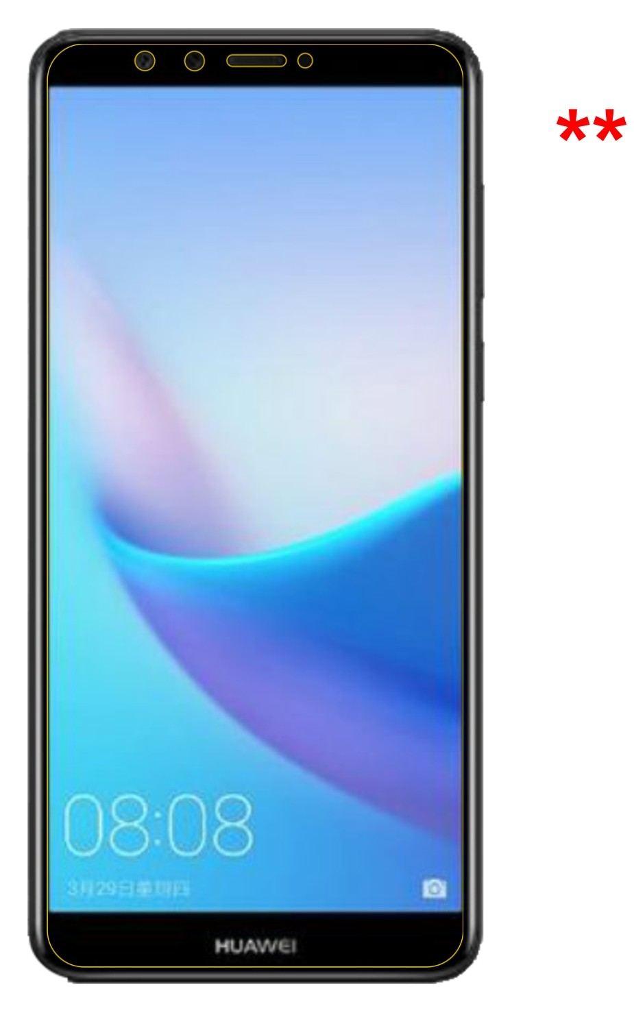 Dünne und klare Folie passend zugeschnitten für Huawei Enjoy 8 Plus