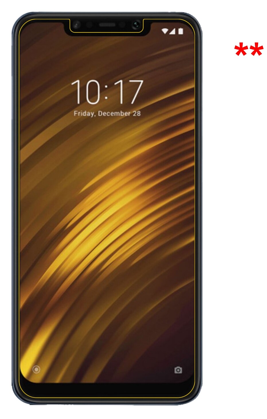 Schutz gegen Kratzer auf dem Xiaomi Pocophone F1 Glas durch Schlüssel oder Ähnliches