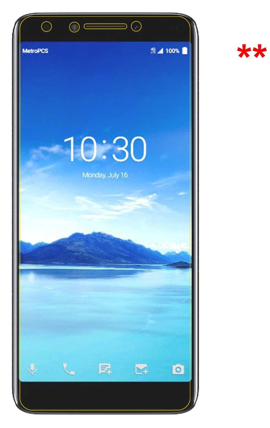 Privatsphäre-Schutz durch Sichtschutz-Folie passend zugeschnitten für Alcatel 7