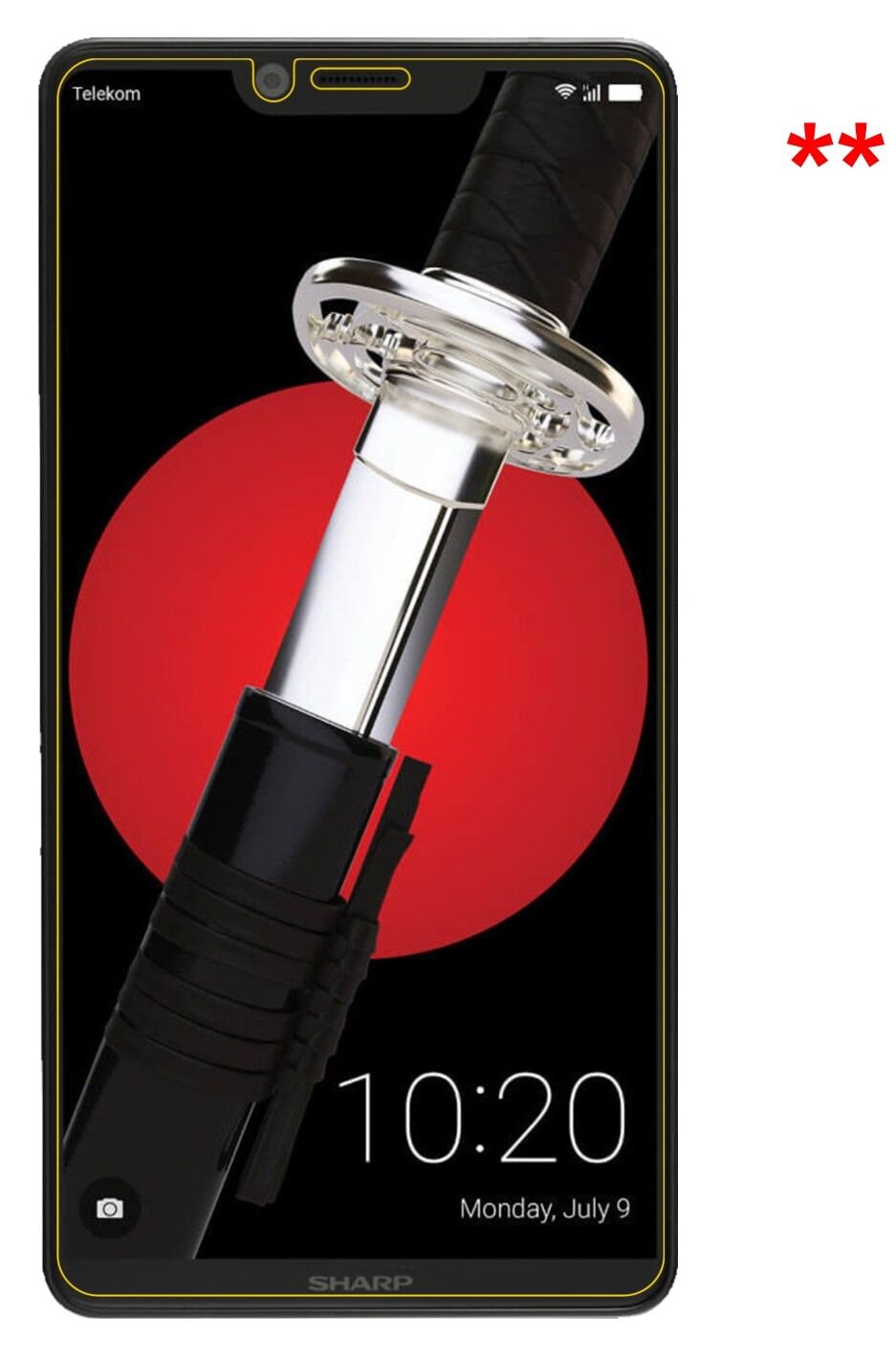 Dünne und klare Folie passend zugeschnitten für Sharp Aquos D10