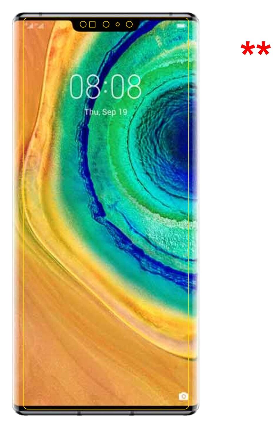 Dünne und klare Folie passend zugeschnitten für Huawei Mate 30E Pro