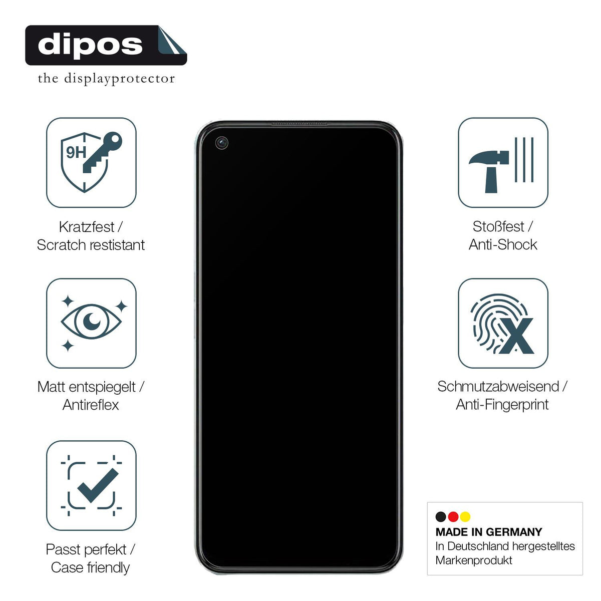 2x Screen Protector for OPPO K10x matte Flexible Glass 9H dipos