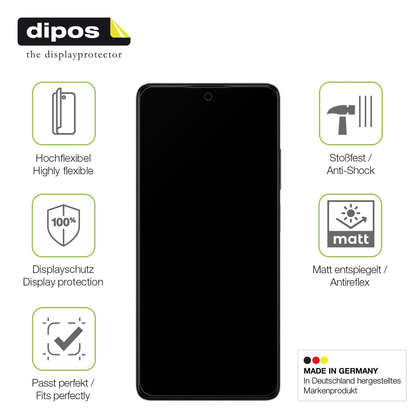 dipos FLEX 2x Matte Screen Protector for Xiaomi Redmi Note 12 5G