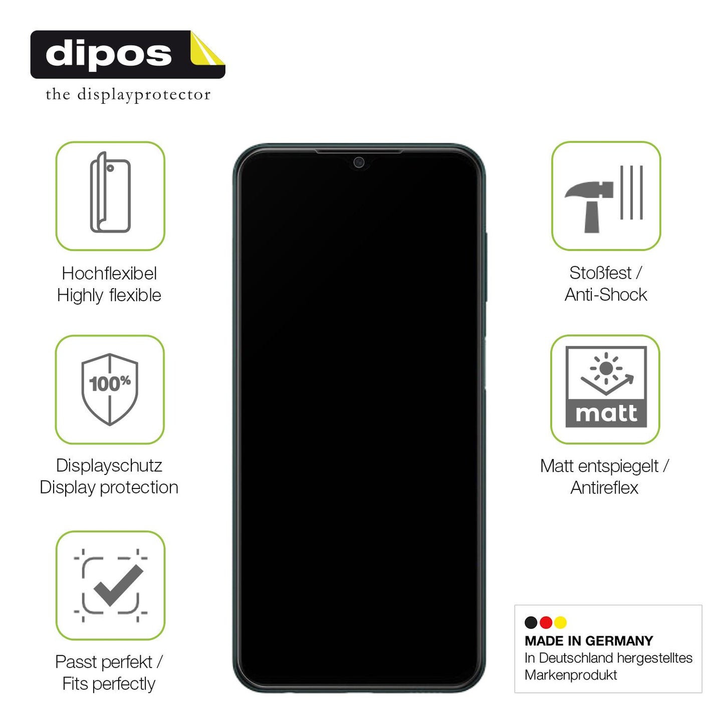 2x Full Cover Matte Screen Protector for Samsung Galaxy M13 5G