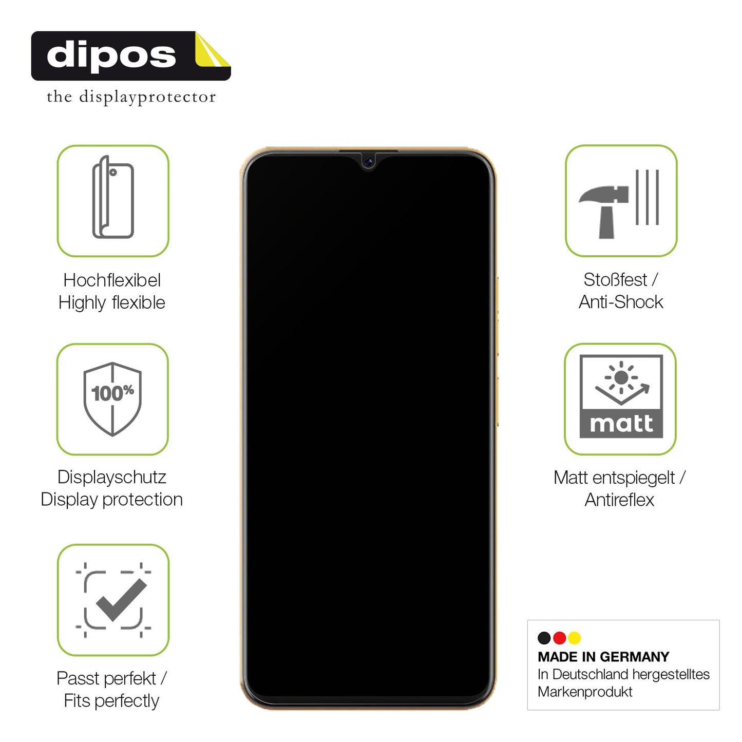 2x Full Cover Schutzfolie matt für Coolpad Cool 20 Pro