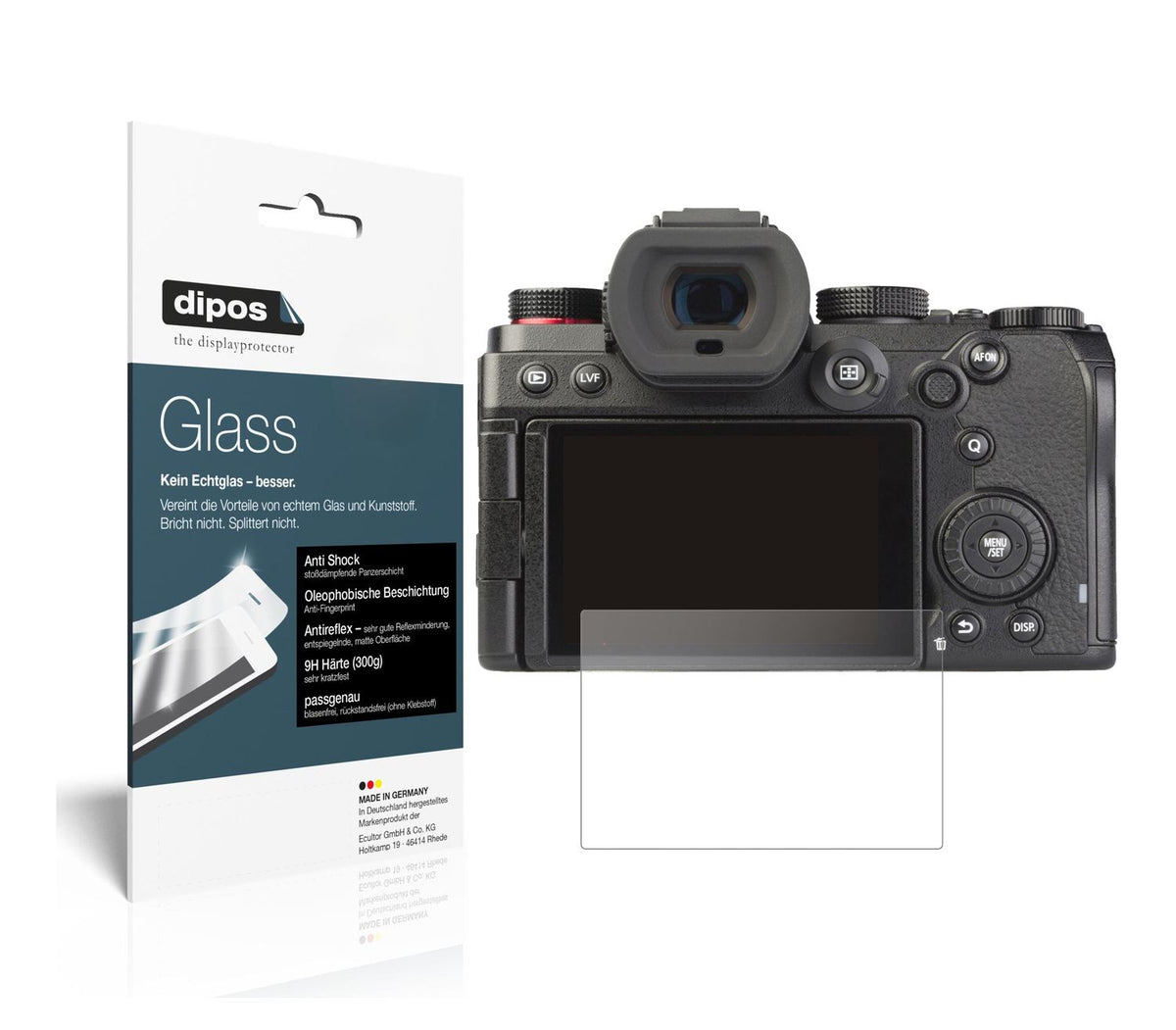 9H Matte Screen Protector for Panasonic Lumix S5 – Anti-Glare, Shatterproof | dipos