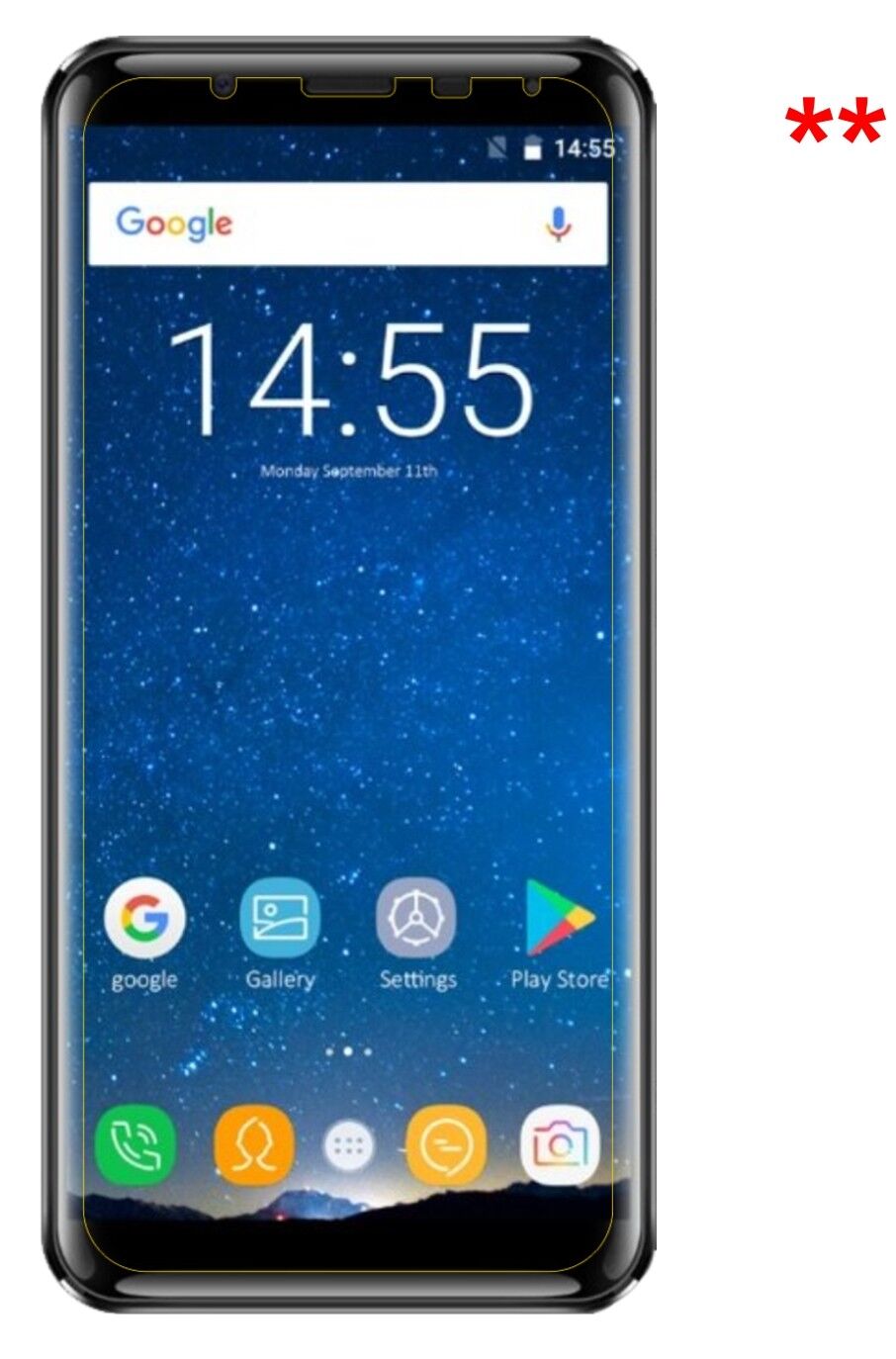 Dünne und klare Folie passend zugeschnitten für Oukitel K5000