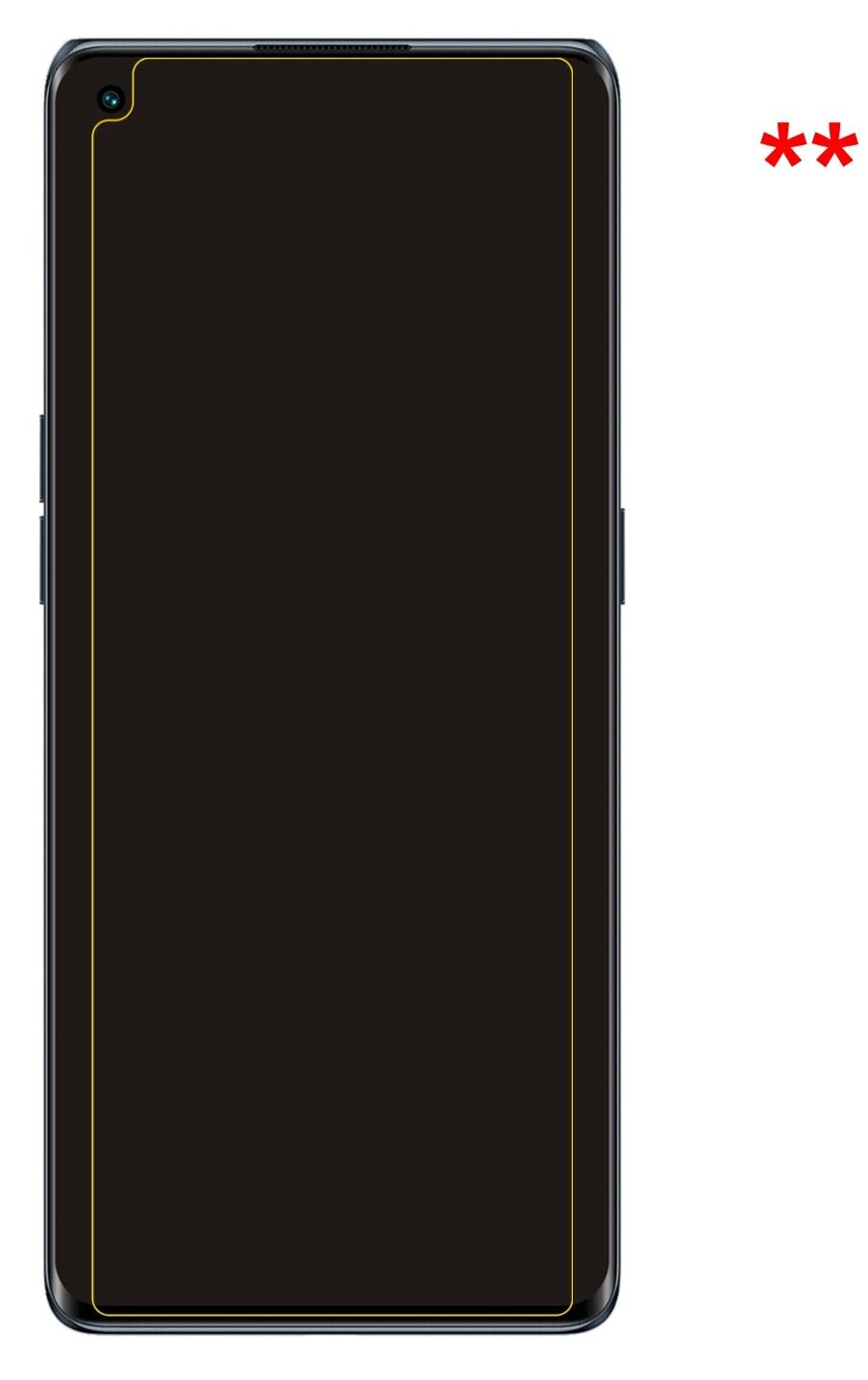Dünne und klare Folie passend zugeschnitten für Oppo Reno6 Pro Plus
