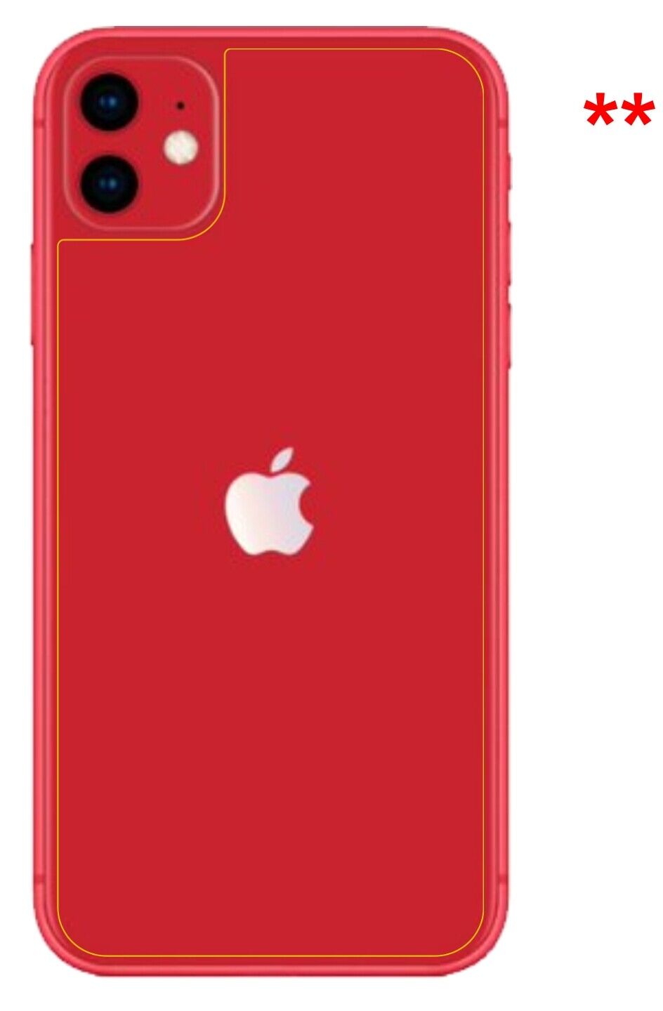 dipos Displayschutz für Apple iPhone 11 Rückseite, transparente Oberfläche, perfekte Passform auch für die Rundungen