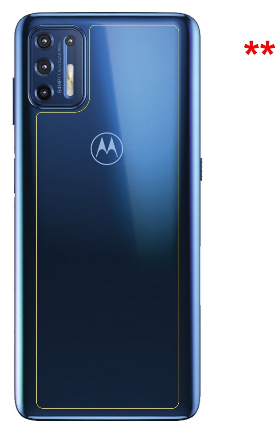 5x Schutzfolie klar für Motorola Moto G9 Plus Rückseite Display-Schutzfolie