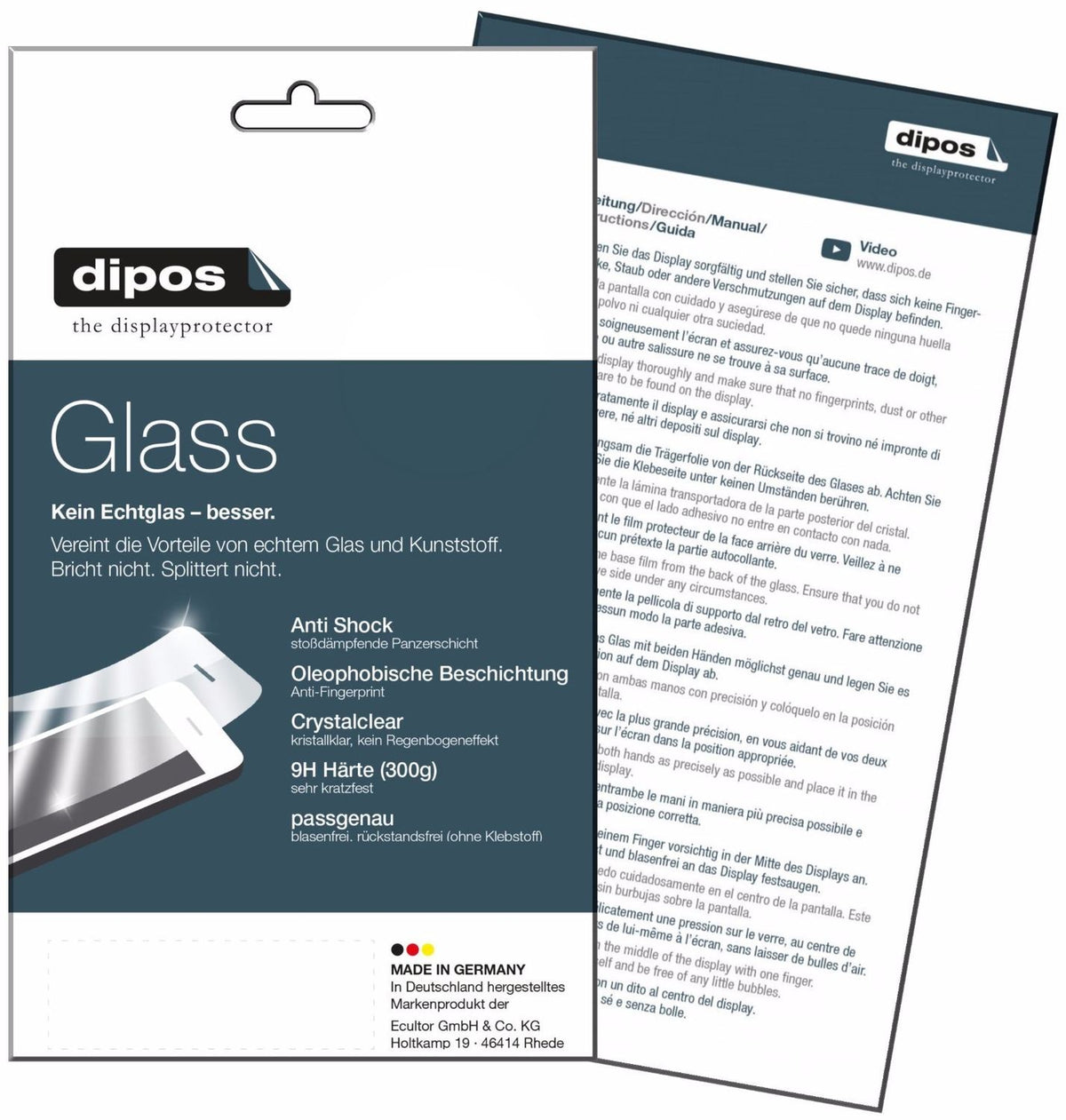 1x 9H Screen Protector for Apple iPhone 7 Plus Tempered Glass Film