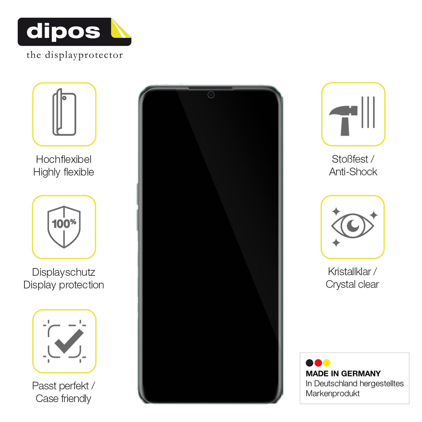 1x 3D Full Cover Schutzfolie für Realme V23i