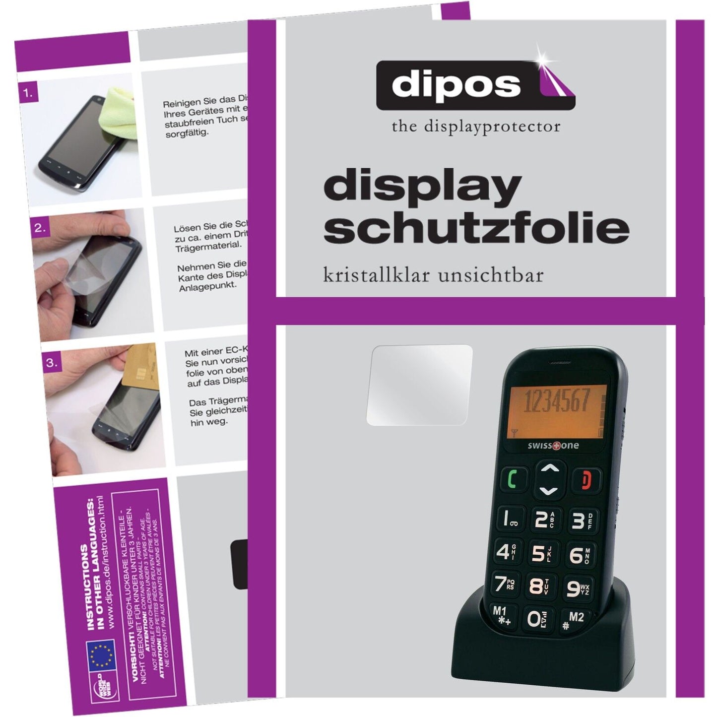 dipos 2x Clear Screen Protector for Swisstone BBM 320