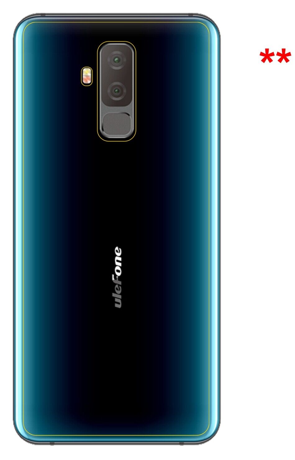 1x 9H Schutzfolie für Ulefone T2 Rückseite Panzerfolie